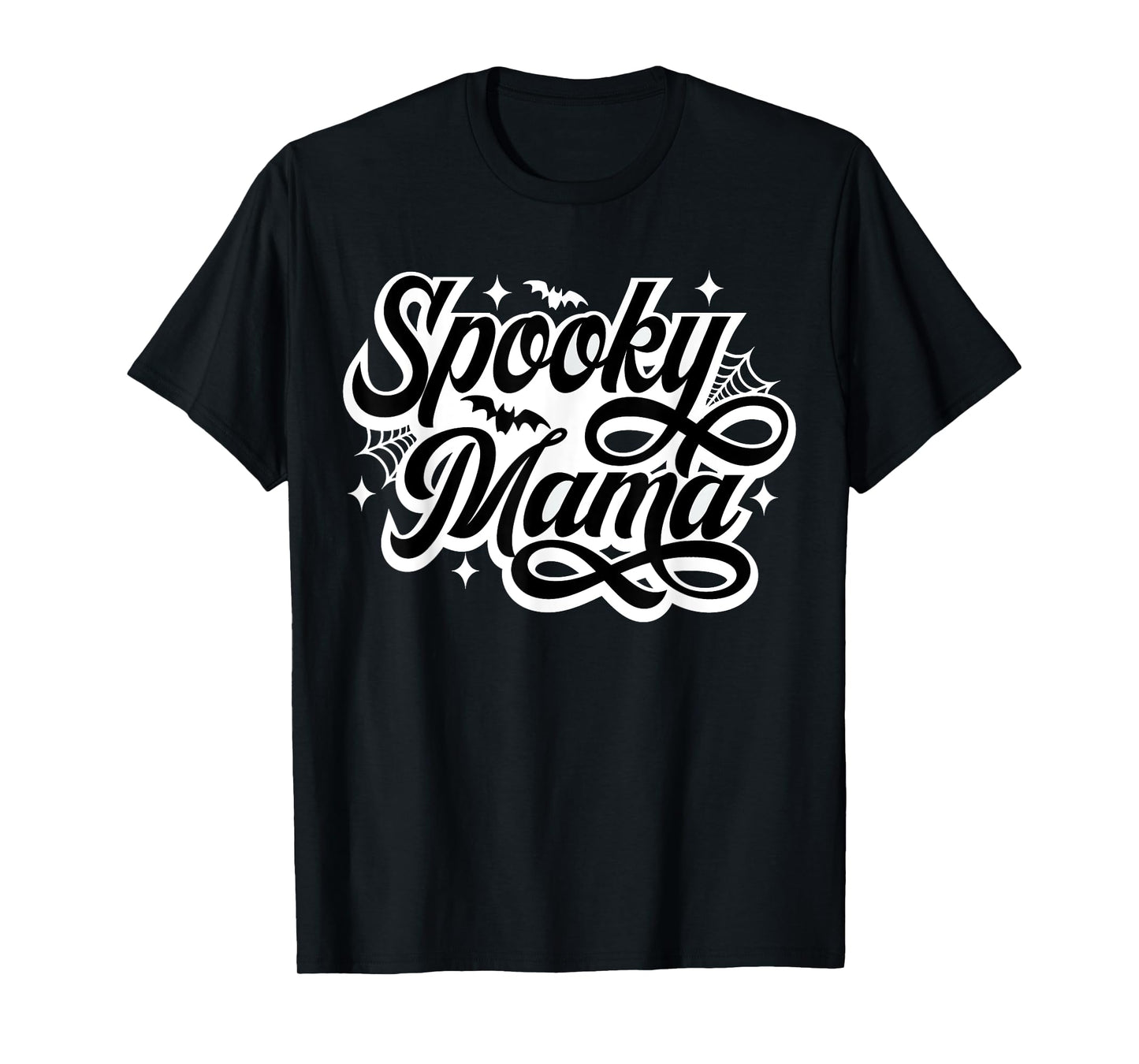 Spooky Mama Women Witch Mom Halloween Retro Groovy T-Shirt