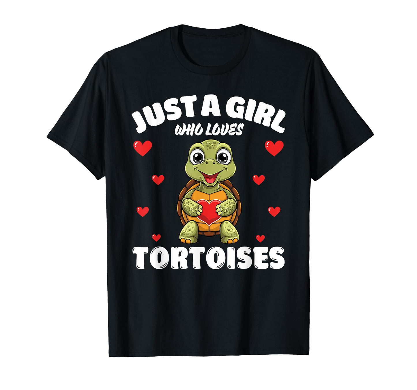 Just A Girl Who Loves Tortoises, Cute Tortoise Lovers T-Shirt