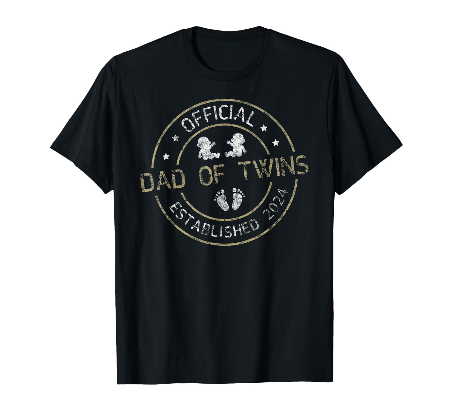 Official Dad of Twins 2024 Father's Day Tee Father of Twins T-Shirt