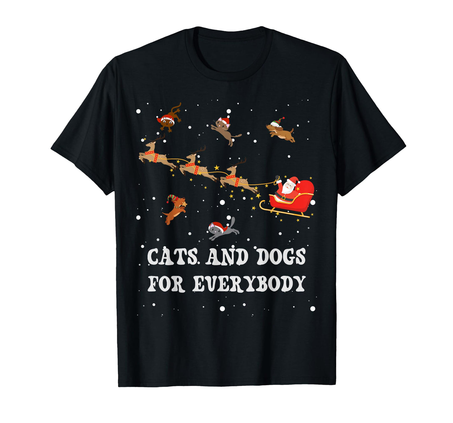 Dogs For Everybody Funny Dog Lovers Christmas T-Shirt