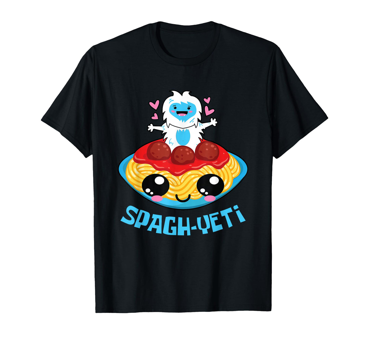 Spagh-Yeti I Spaghetti Sweet Kawaii Yeti Bigfood Manga T-Shirt