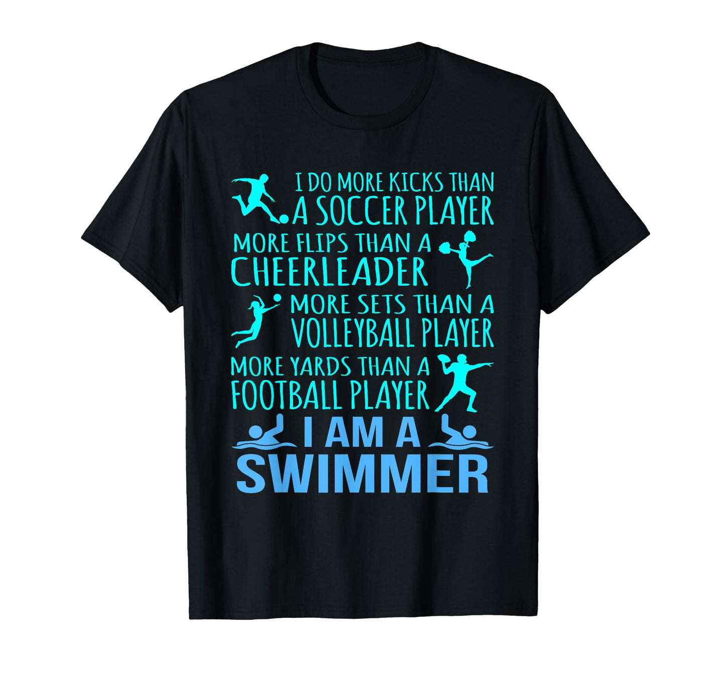 I Am A Swimmer Funny Swimming Swim Coach Men Women Graphic T-Shirt