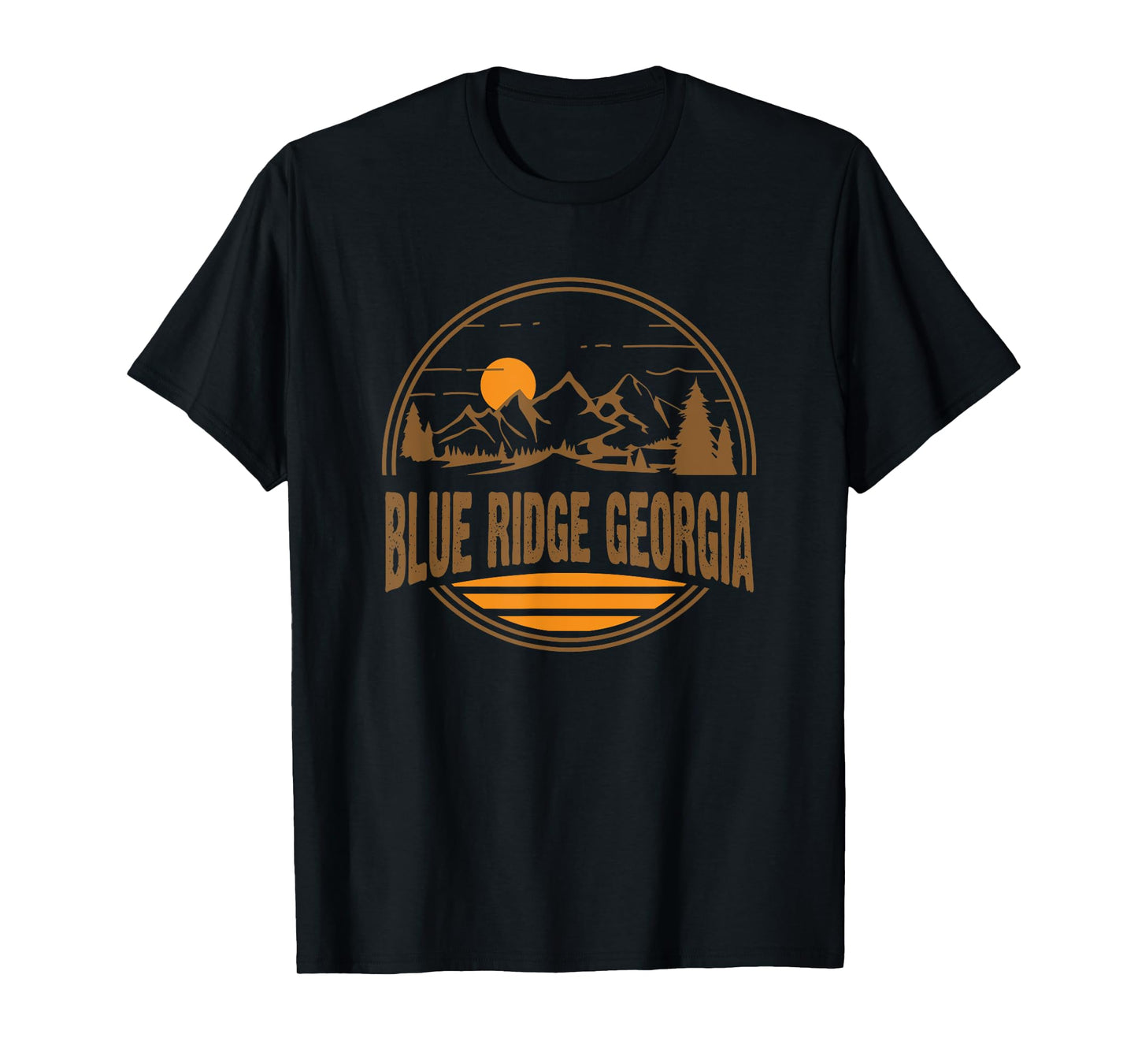 Vintage Blue Ridge, Georgia Mountain Hiking Souvenir Print T-Shirt