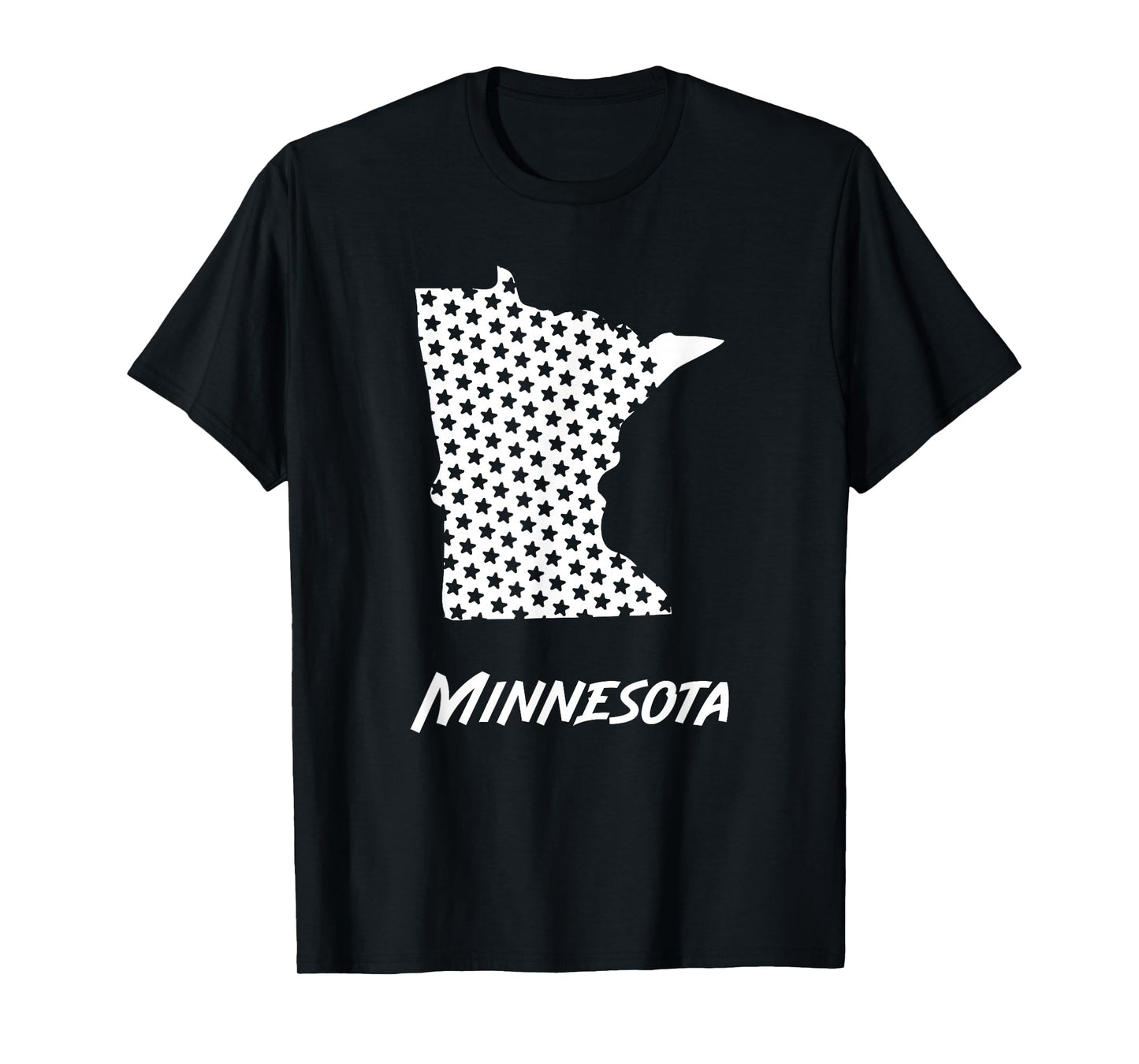 Minnesota USA State Outline Stars Vintage Retro Design T-Shirt