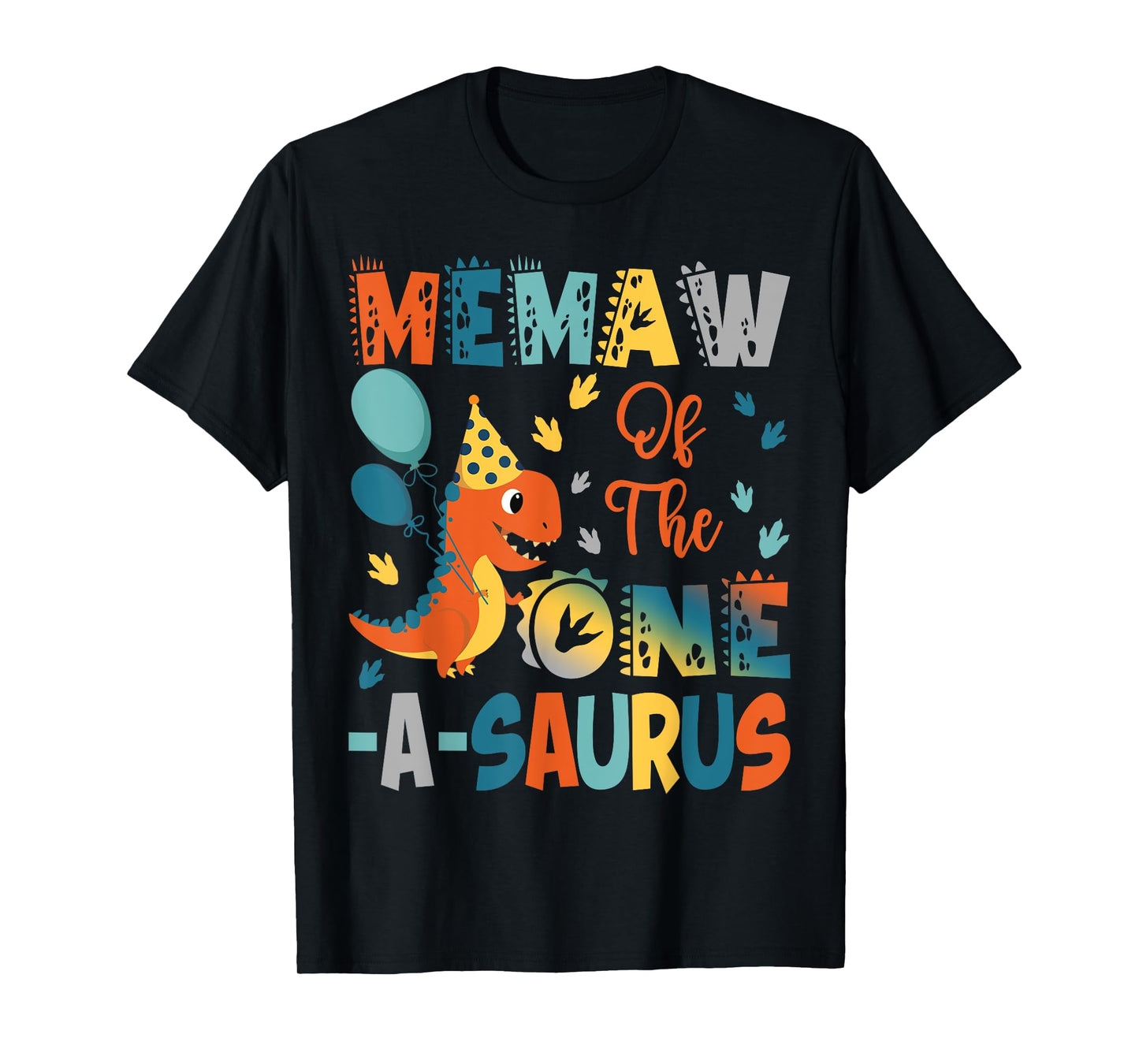 Memaw Of The One-A-Saurus 2Nd Birthday Dinosaur Party T-Shirt