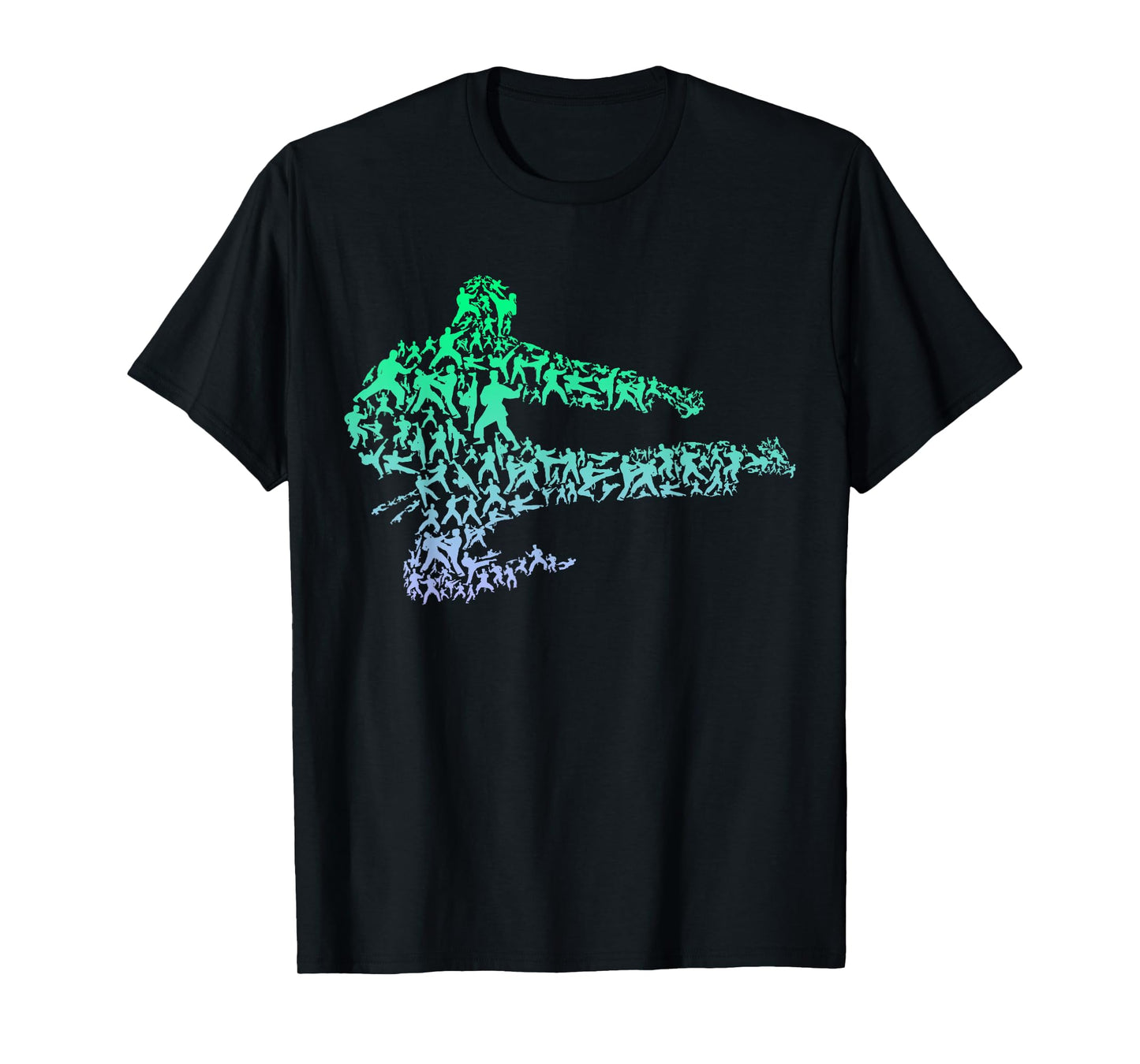 Cool Martial Arts Karate Kick Fighter Graphic Design Karate T-Shirt