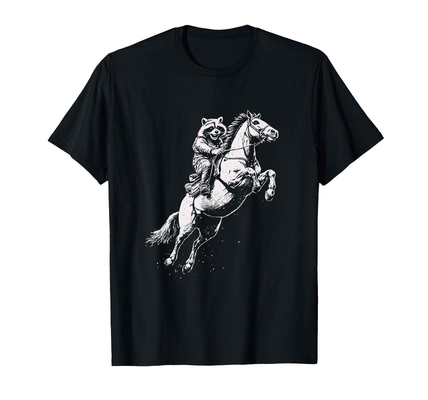 Funny Raccoon Rodeo Rider T-Shirt