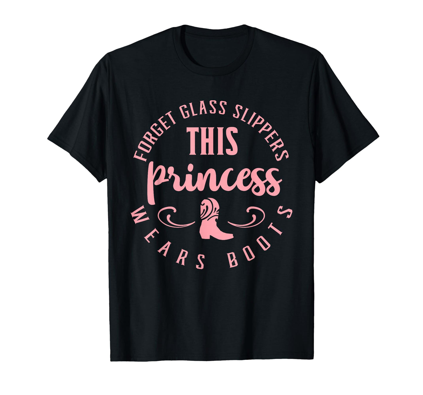 Princess Cowboy Boots Western Cowgirl Girls Gift T-Shirt