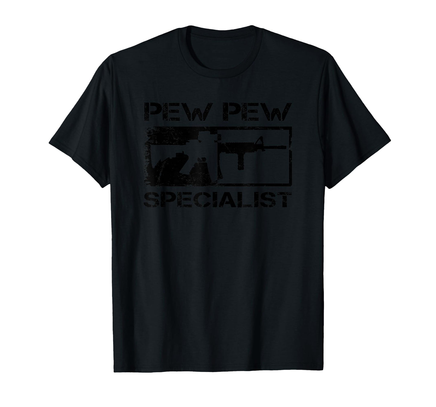 Pew Pew Specialist - 5.56 Pro Gun AR15 Rifle M4 Funny Gun T-Shirt