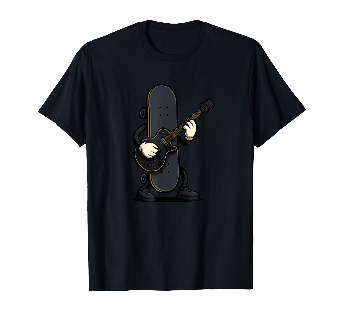 Awesome Skateboard with Guitar for a Cool Rocking Look T-Shirt