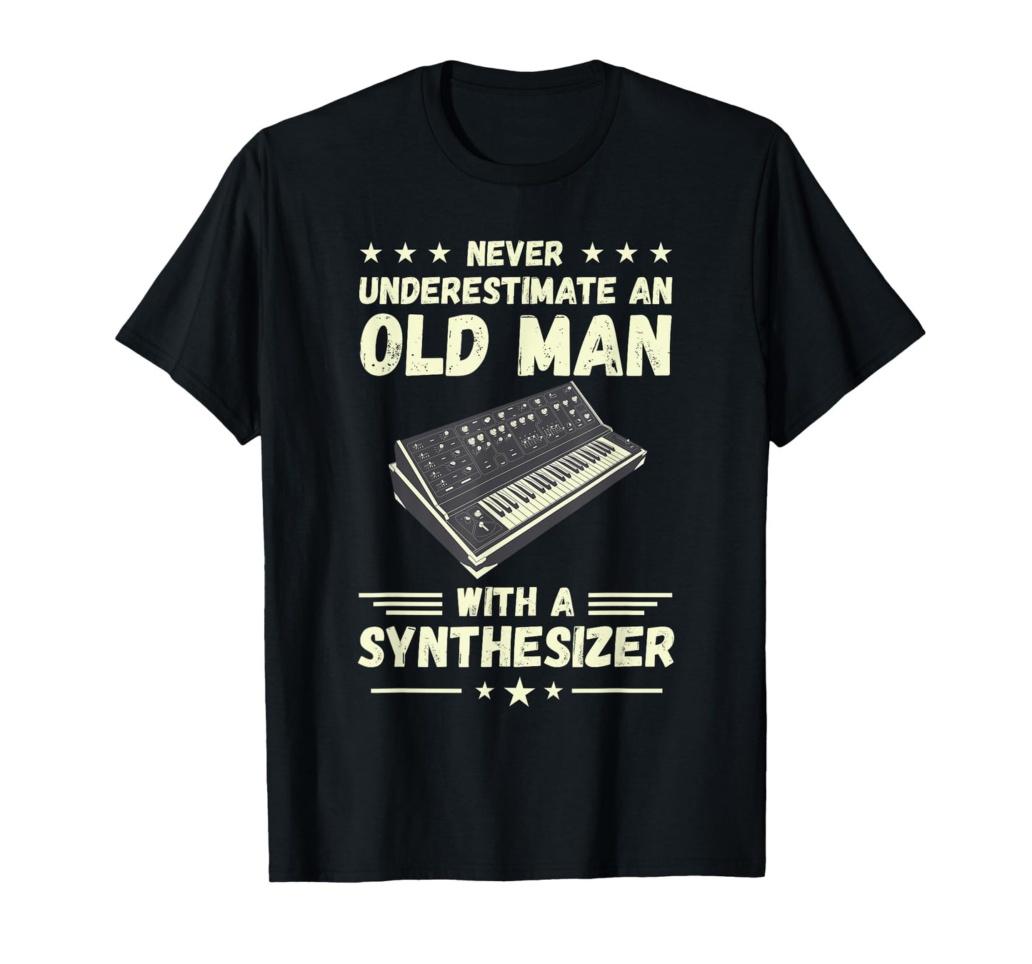Synthesizer Never Underestimate An Old Man Modular Synth T-Shirt