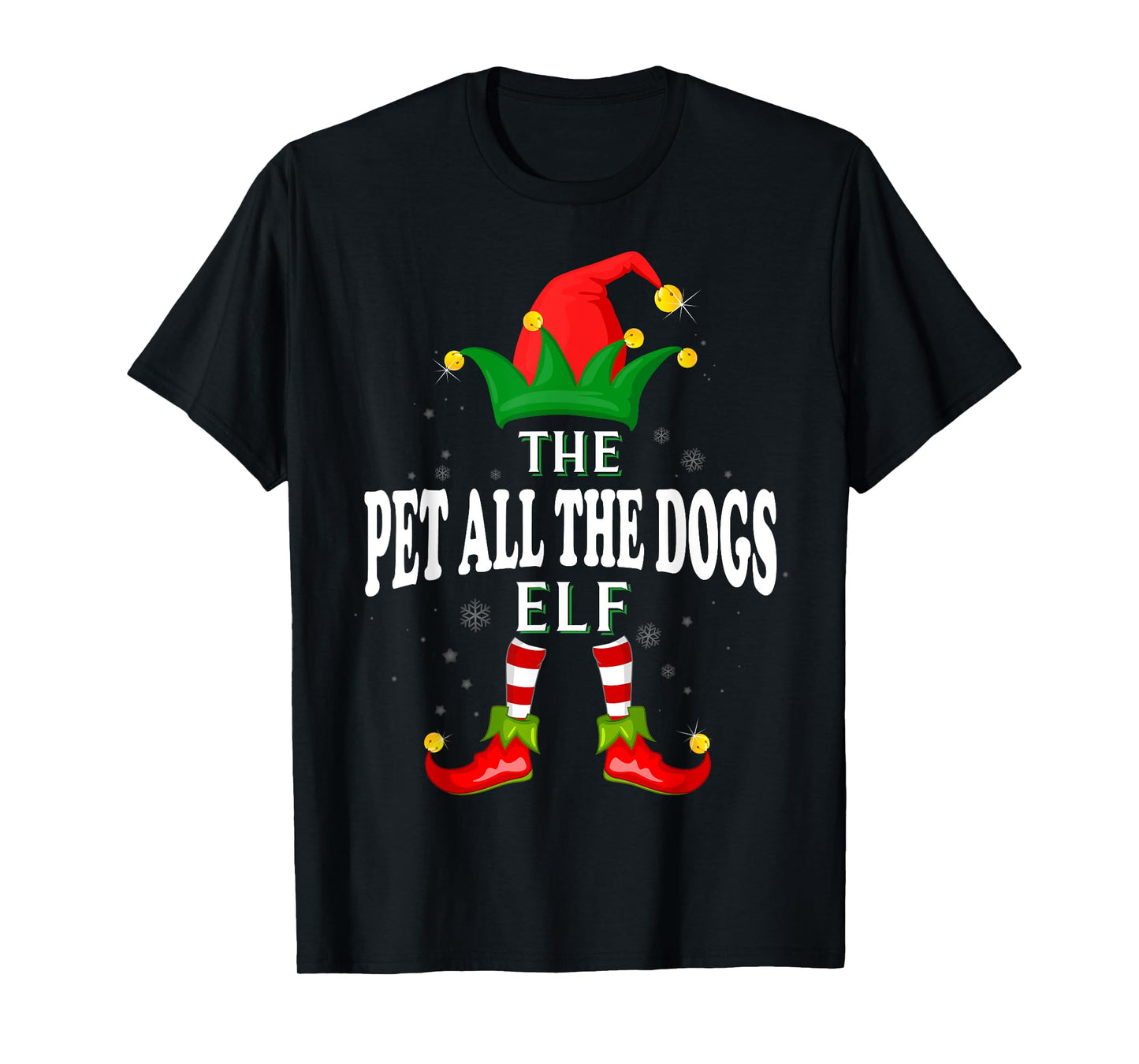 Xmas Pet All The Dogs Elf Family Matching Christmas Pajama T-Shirt