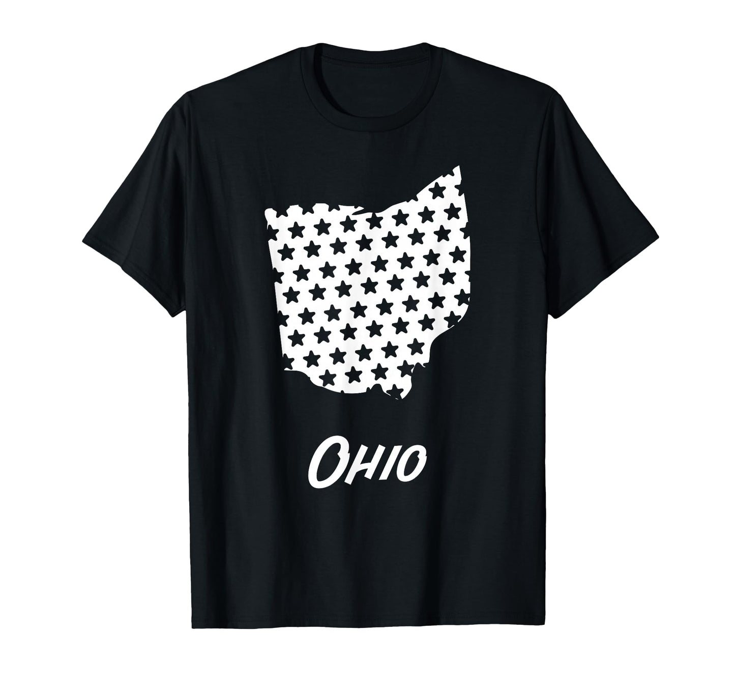 Ohio USA State Outline Stars Vintage Retro Design T-Shirt