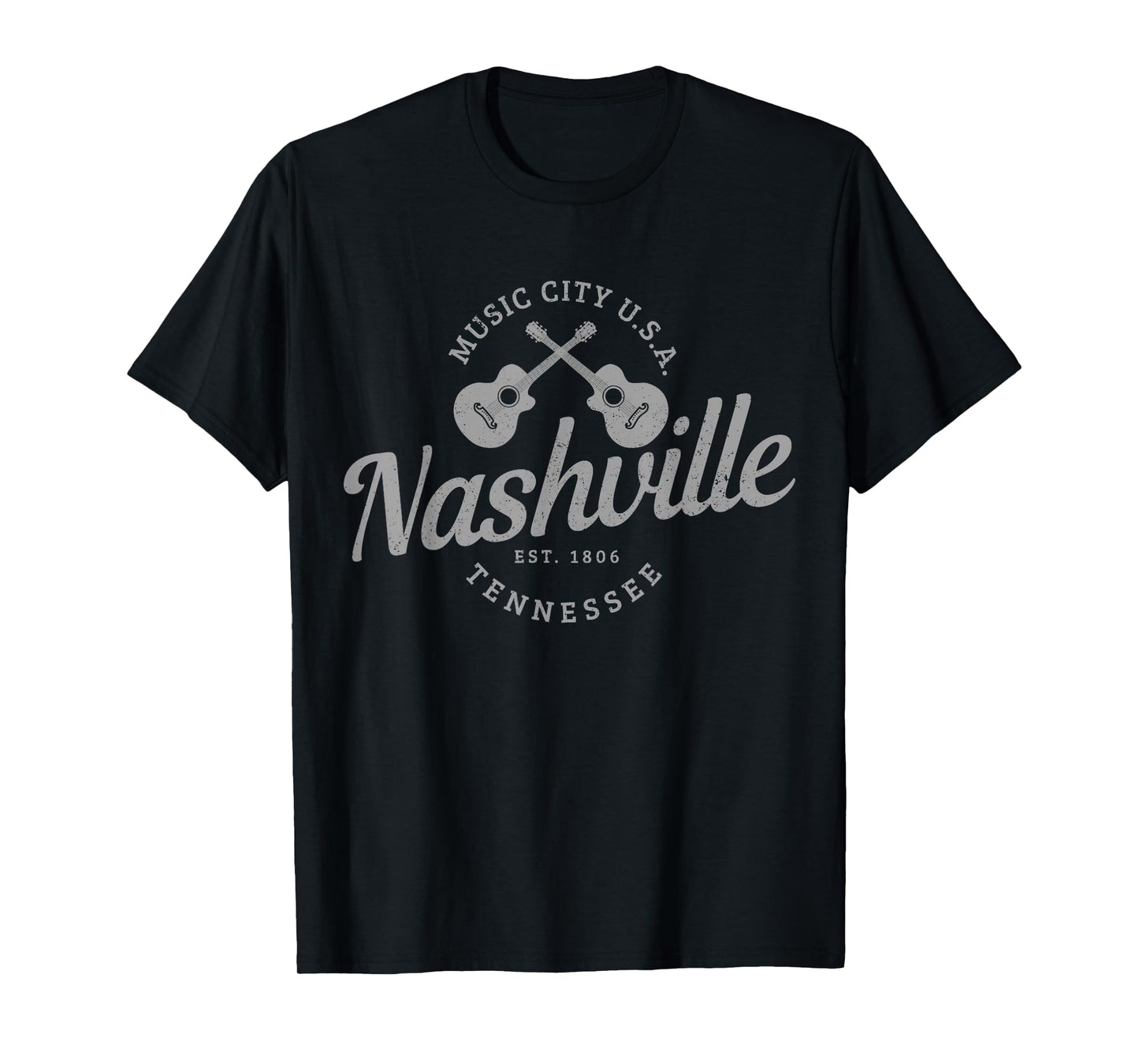 Nashville Tennessee Guitar Country Music City Souvenir T-Shirt