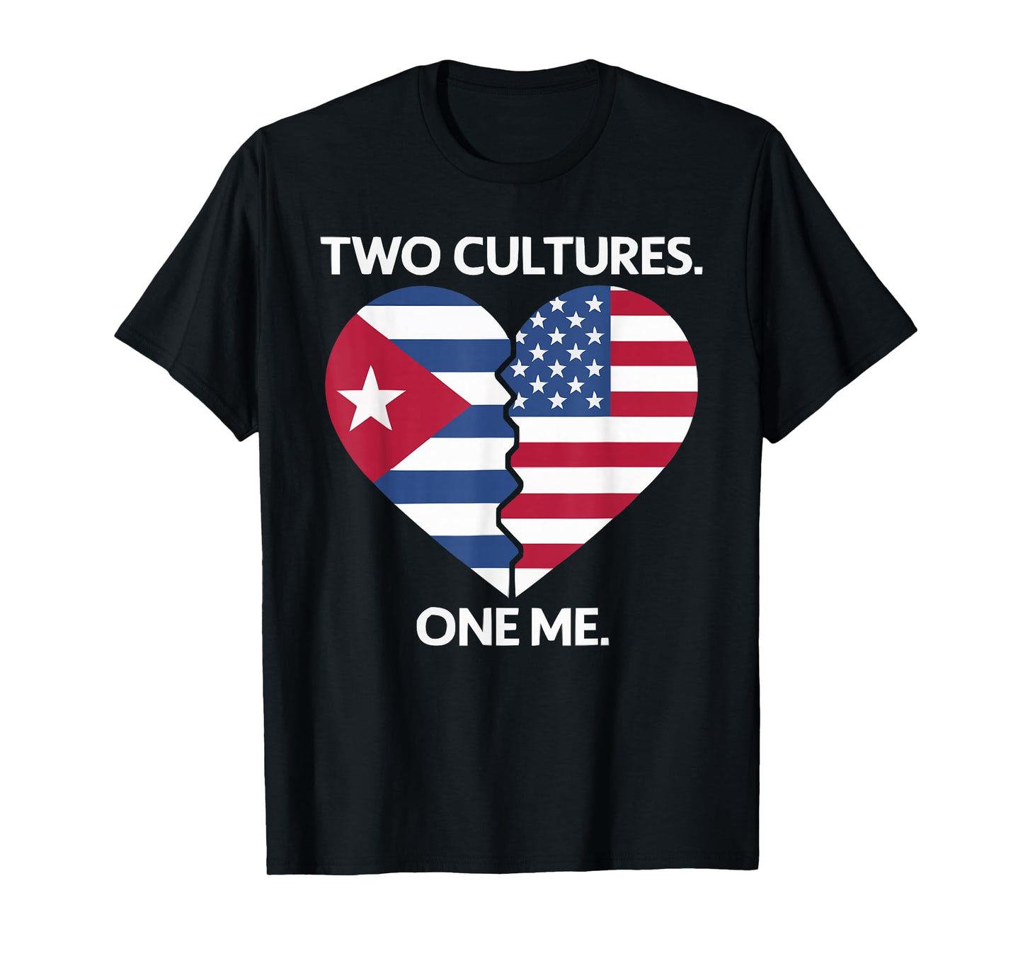 Half Cuban Half American Country USA Flag Cuba America T-Shirt