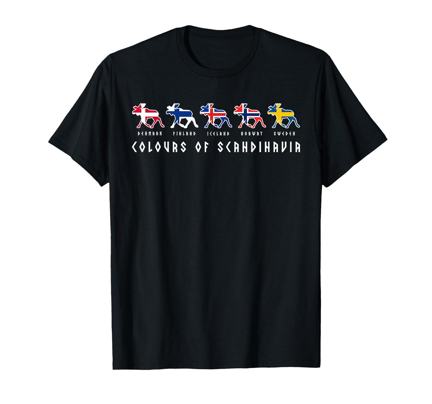 Scandinavia flags elk colours Sweden, Norway T-Shirt