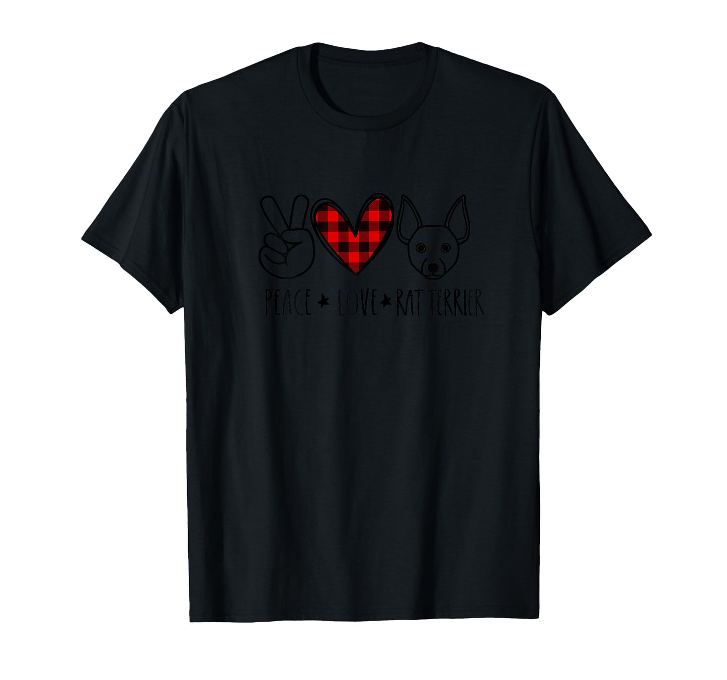 Peace Love Rat Terrier Dog Mom T-Shirt