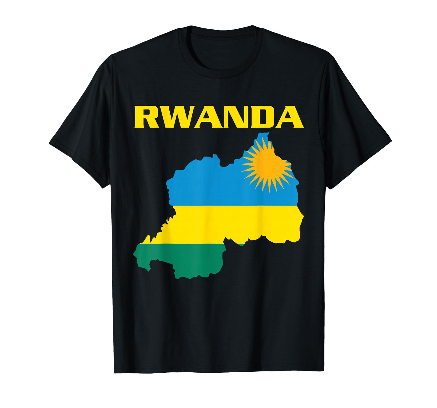 Rwanda Flag Country Shape, Rwandan Flag, Rwanda T-Shirt
