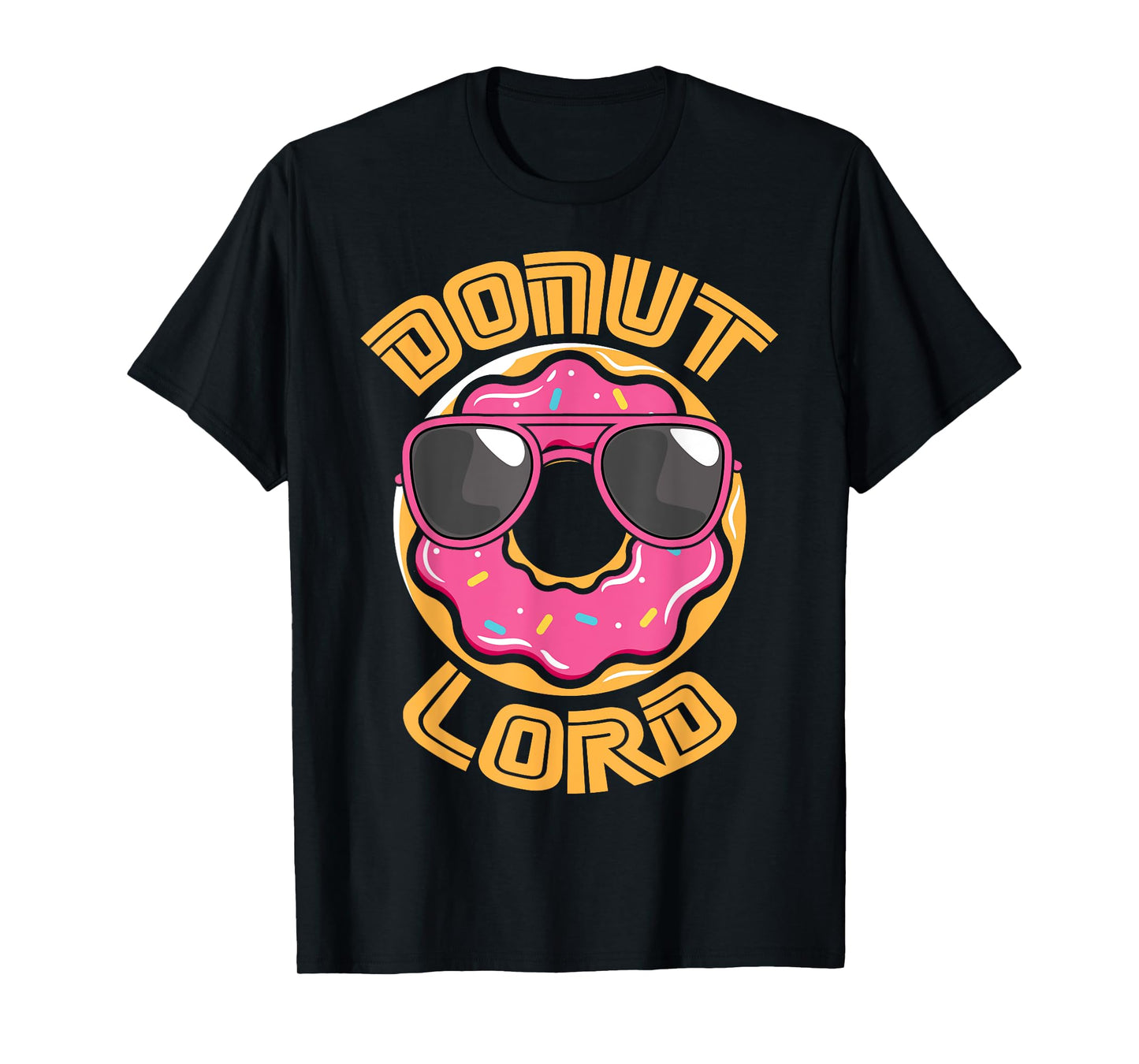 Funny Nerdy Donut Lord Video Gamer Geek Pink Doughnut T-Shirt