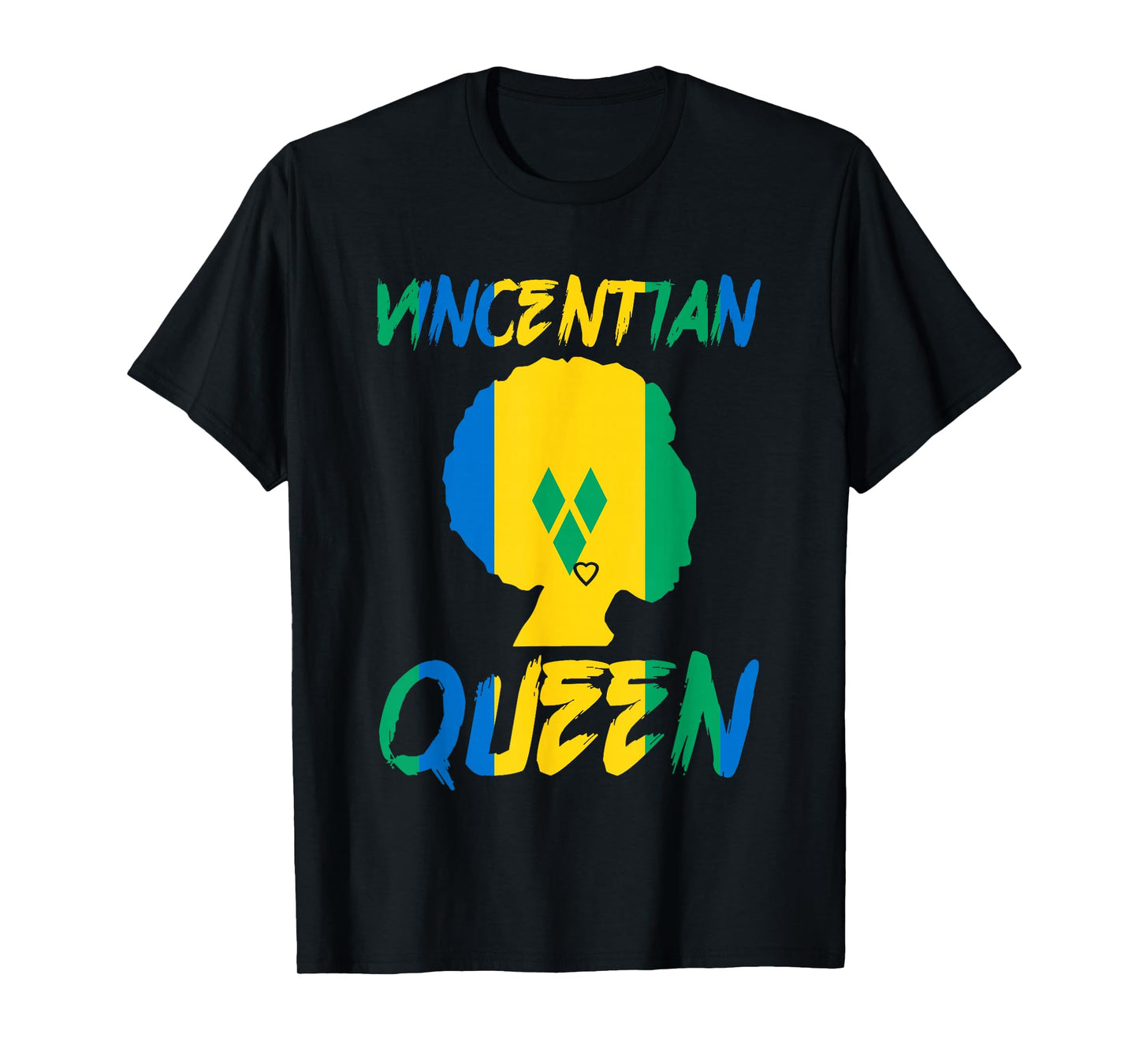 Vincentian Queen St Vincent Grenadines Flag Afro Pride Home T-Shirt