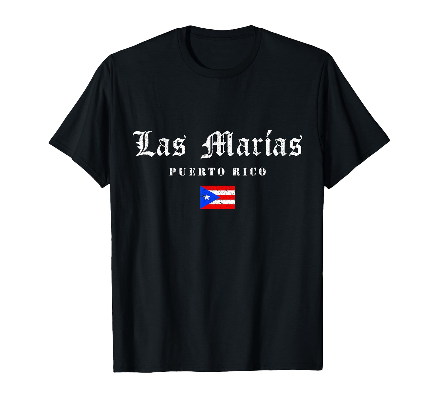 Vintage Las Marías Puerto Rico Flag Pride Home Root Travel T-Shirt