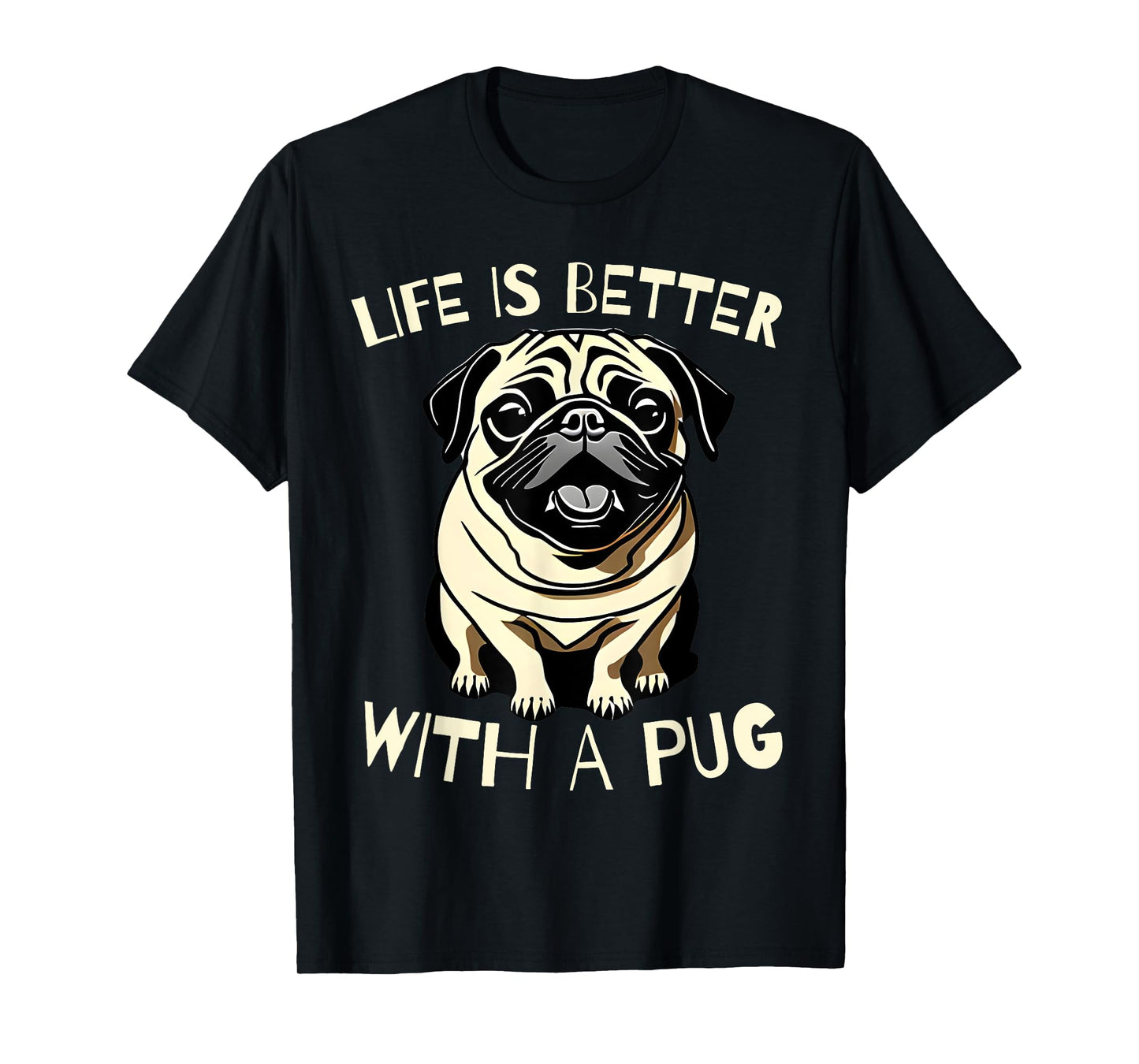 Pug Dog Lover Funny Pug Owner For Women Men Kids Cute T-Shirt