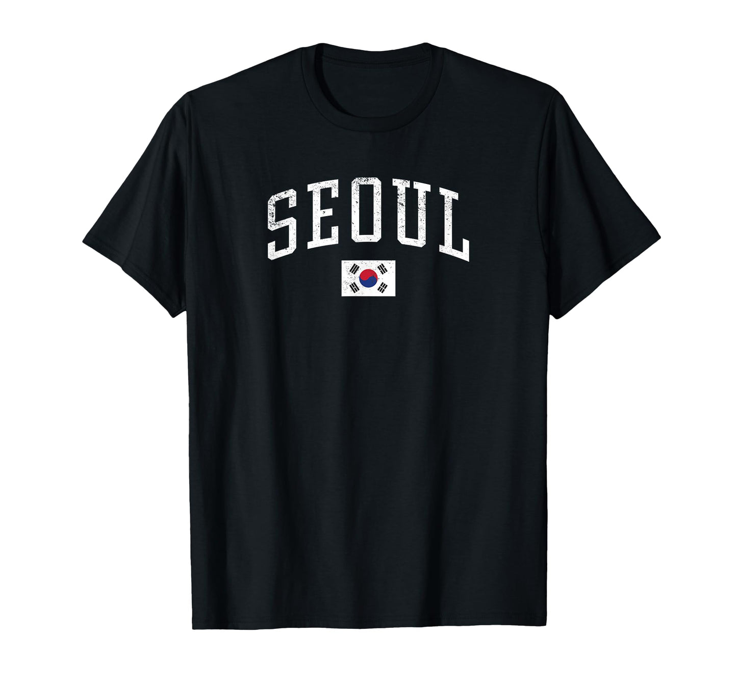 Vintage Seoul South Korea Country Flag Souvenir Vacation T-Shirt