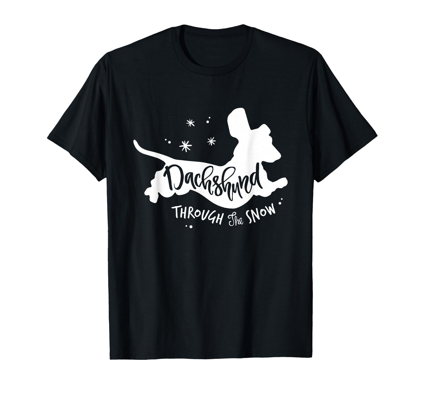 Funny Wiener Dachshund Through the Snow Dog Lovers Christmas T-Shirt