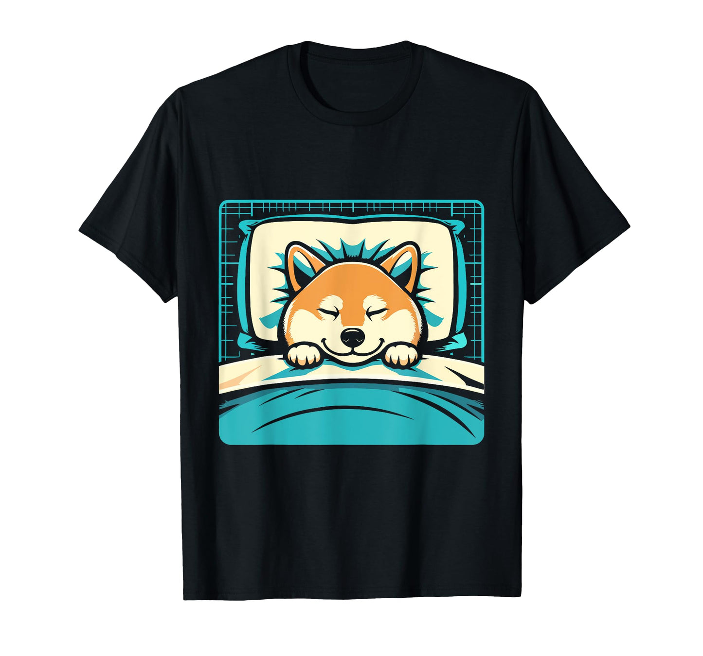 Funny Sleeping Shiba Inu Shirt Lazy Doge Napping Dog Lover Men Women Girls Kids T-Shirt