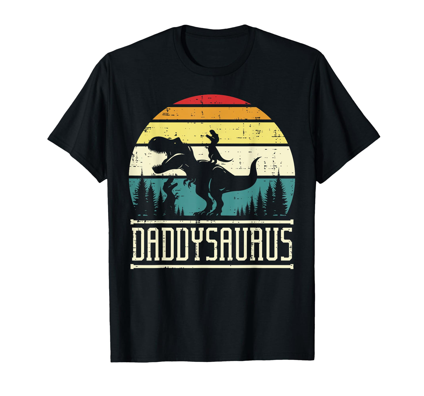 Fathers Day Dino Daddysaurus Daddy Saurus Trex Dad Papa Men T-Shirt