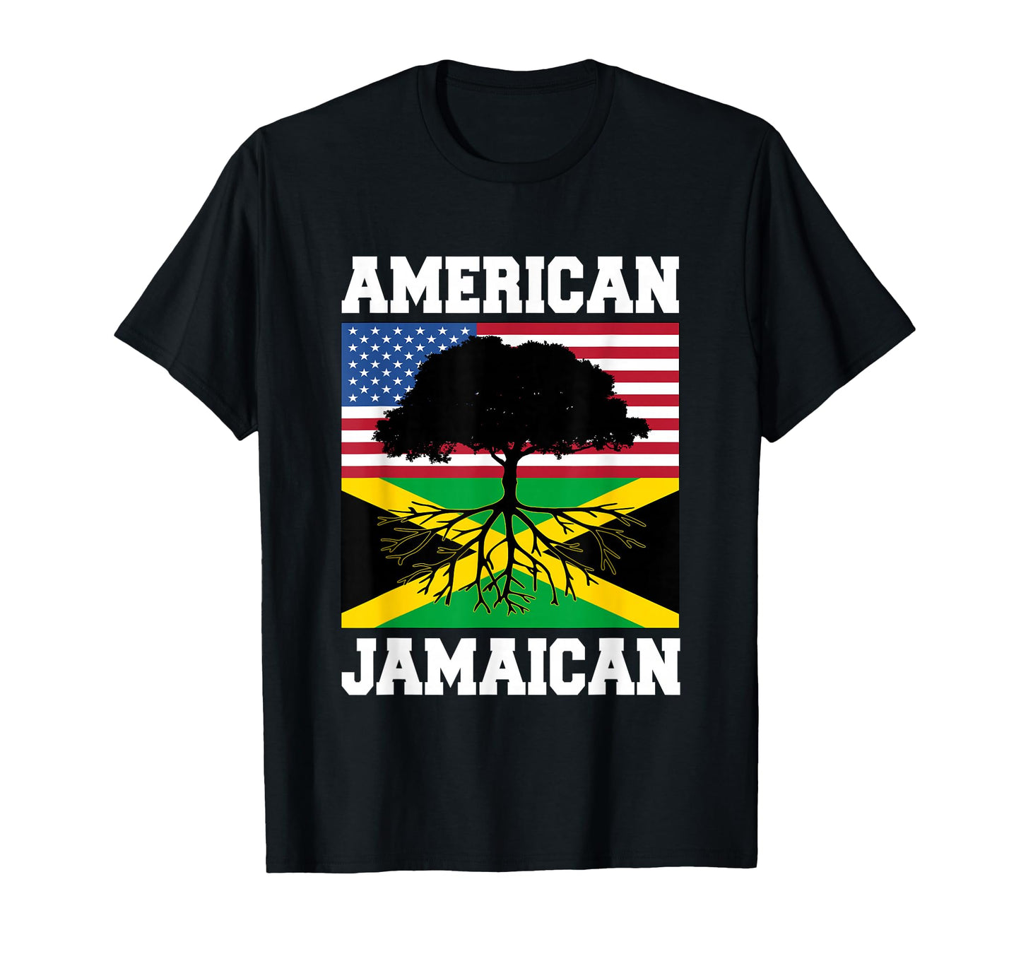 Usa Jamaica Flag Jamaican Roots American Born America T-Shirt