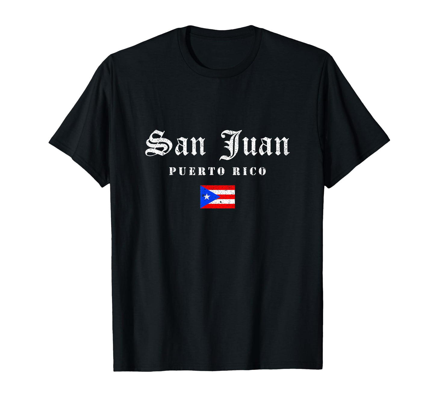Vintage San Juan Puerto Rico Flag Pride Home Root Travel T-Shirt