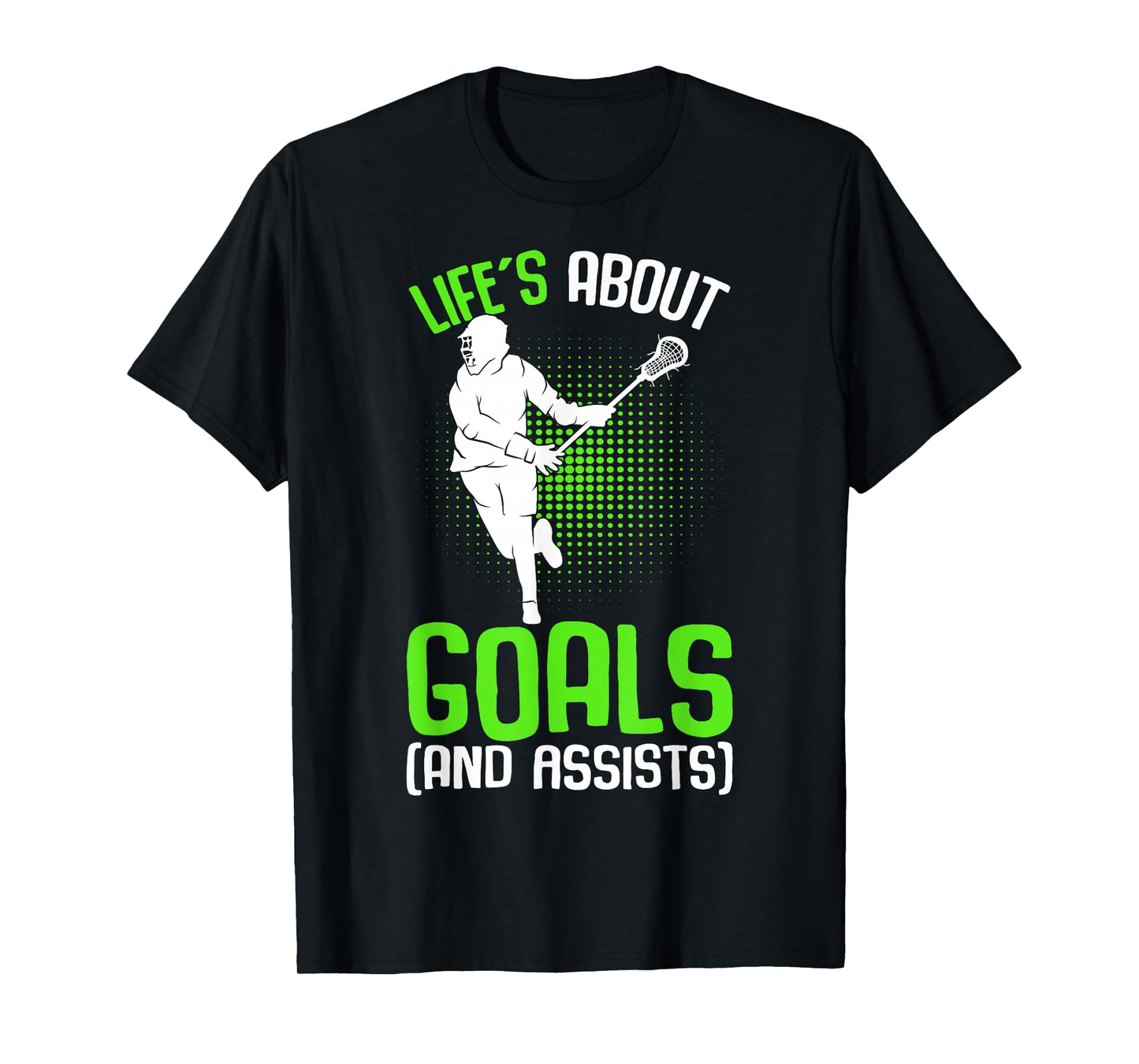 Life´s About Goals Lacrosse Player Youth Men Boys Kids T-Shirt