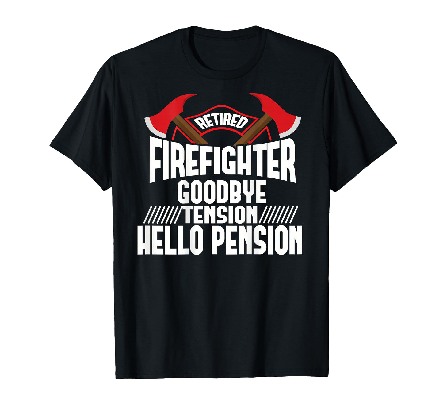 Retired Firefighter Thin Red Line Retirement Party Gift T-Shirt