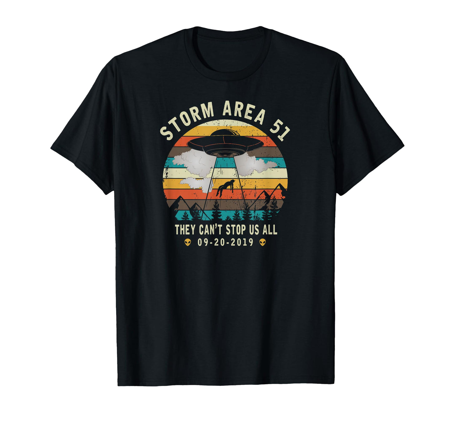 Storm Area 51-They Can't Stop Us All-Vintage Alien Abduction T-Shirt