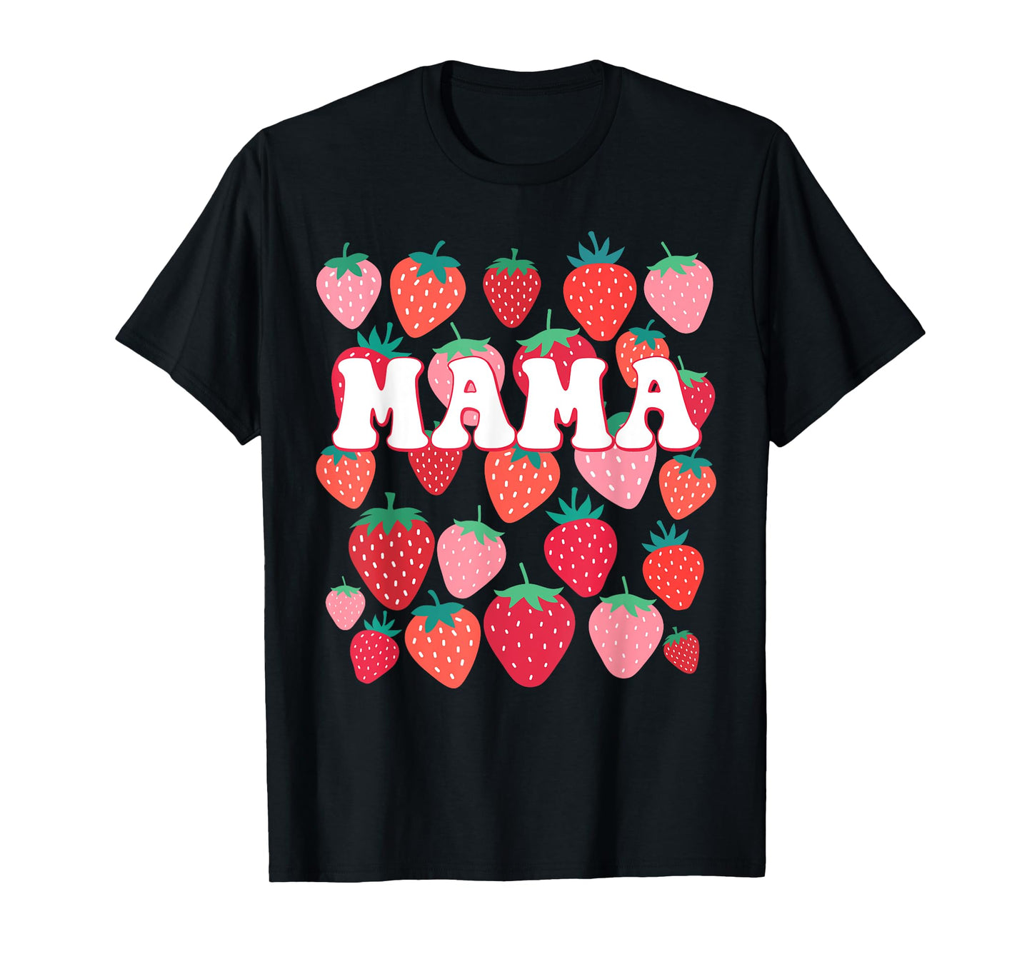 Mama Berry Groovy Strawberry Birthday Family Matching T-Shirt