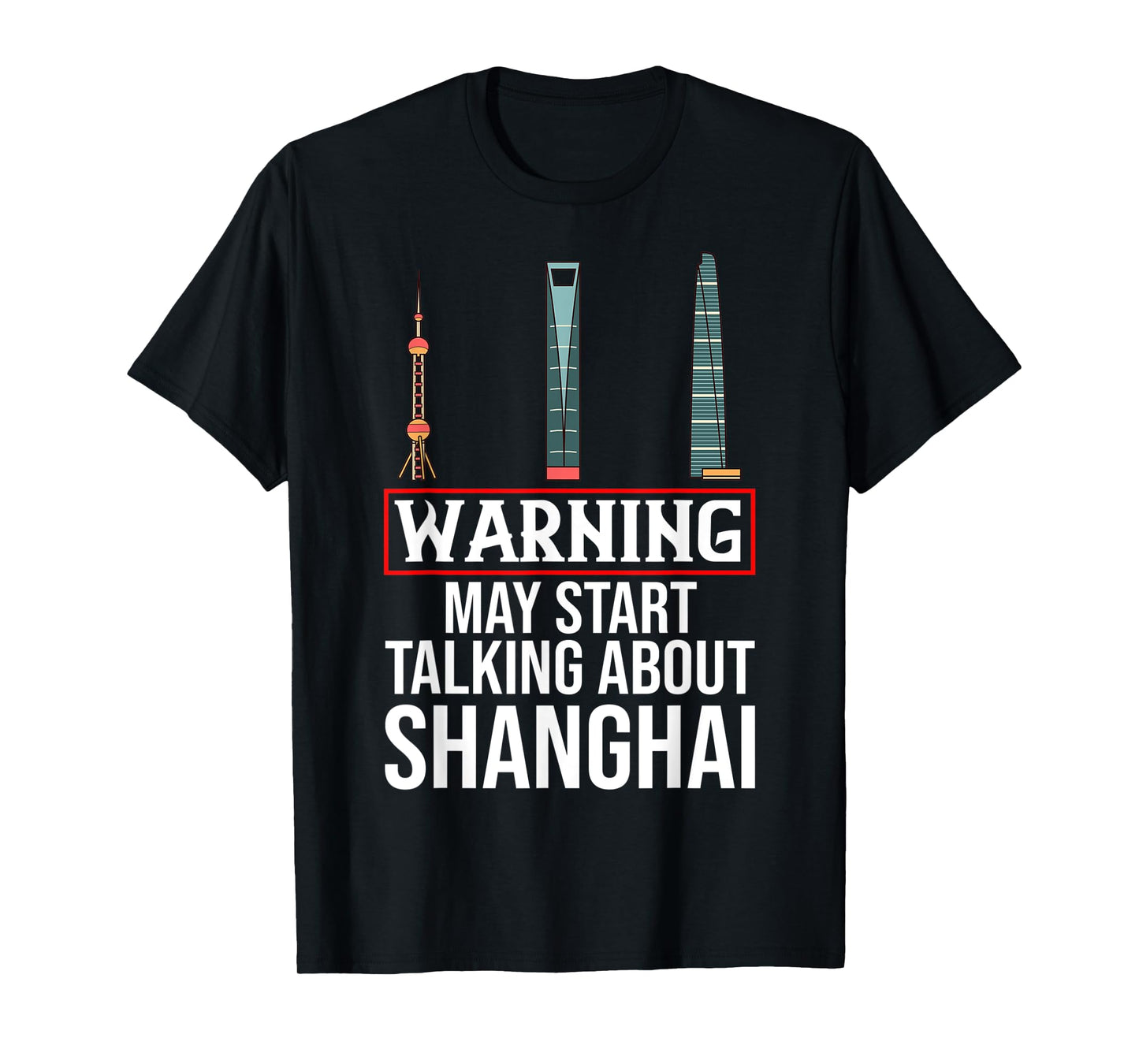 Shanghai China City Skyline Map T-Shirt