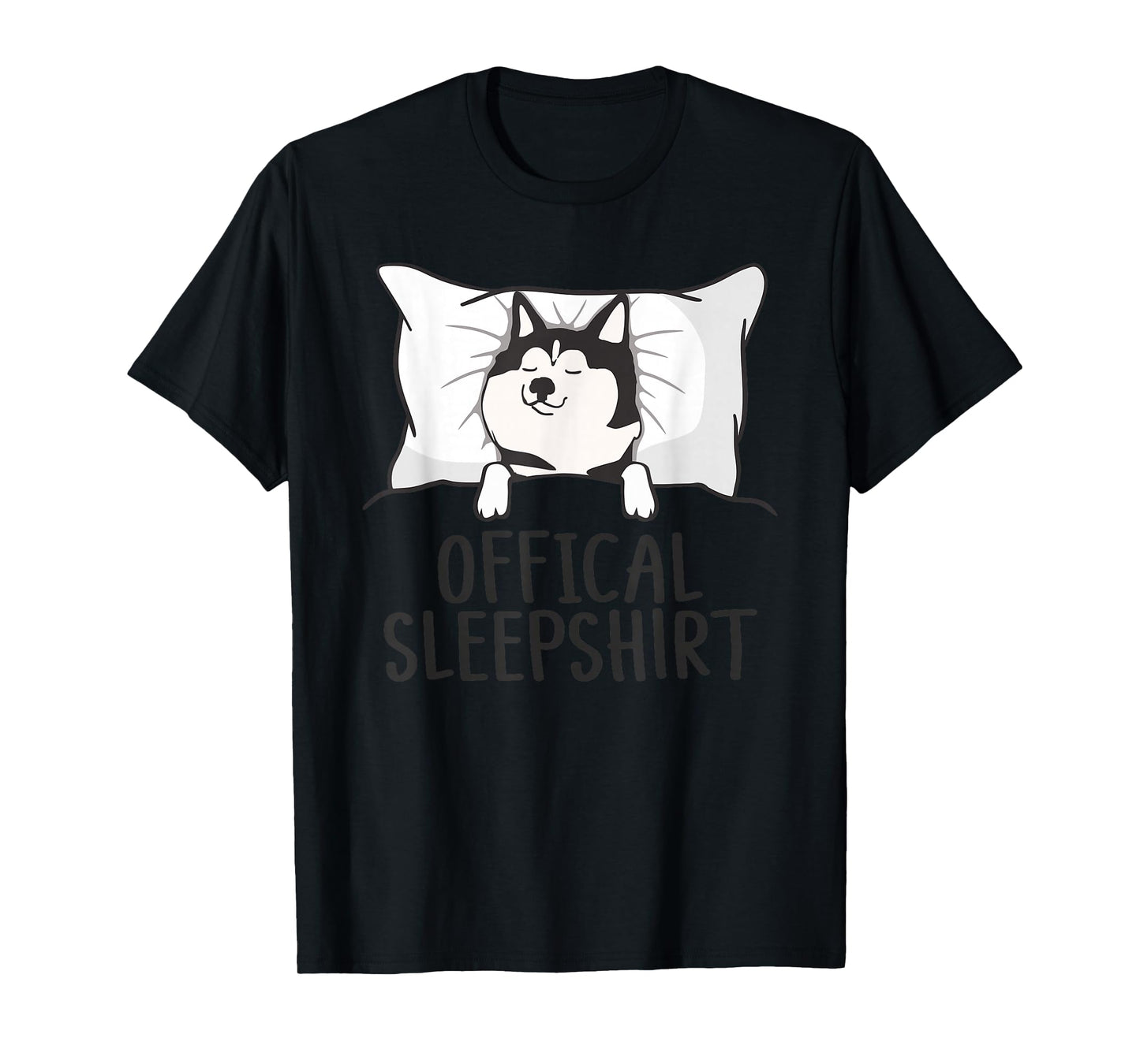 Husky Dog Pajama Funny Husky Official Sleepshirt Mom Dad Kid T-Shirt