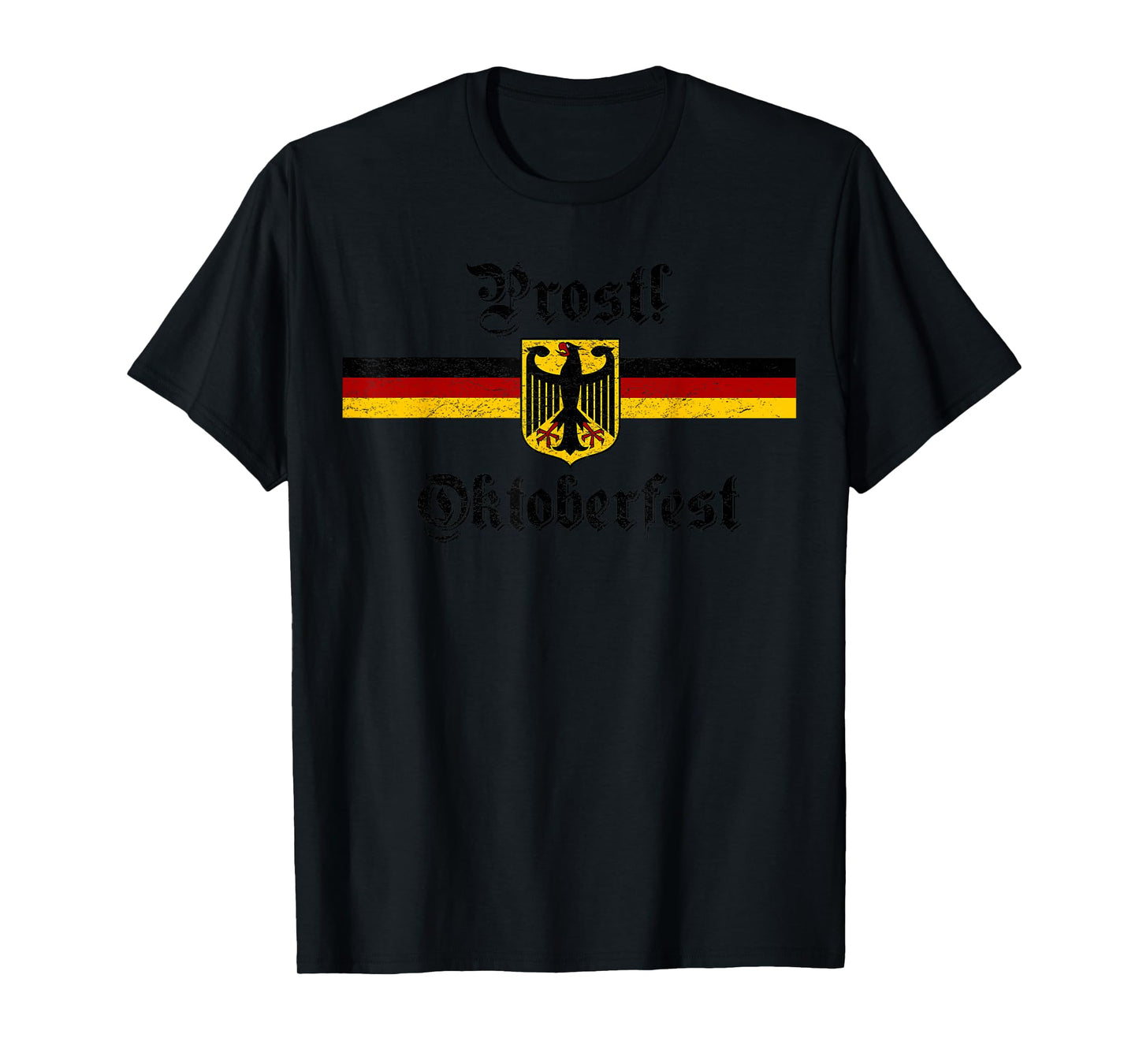 Oktoberfest PROST German Coat of Arms Flag Banner Vintage T-Shirt