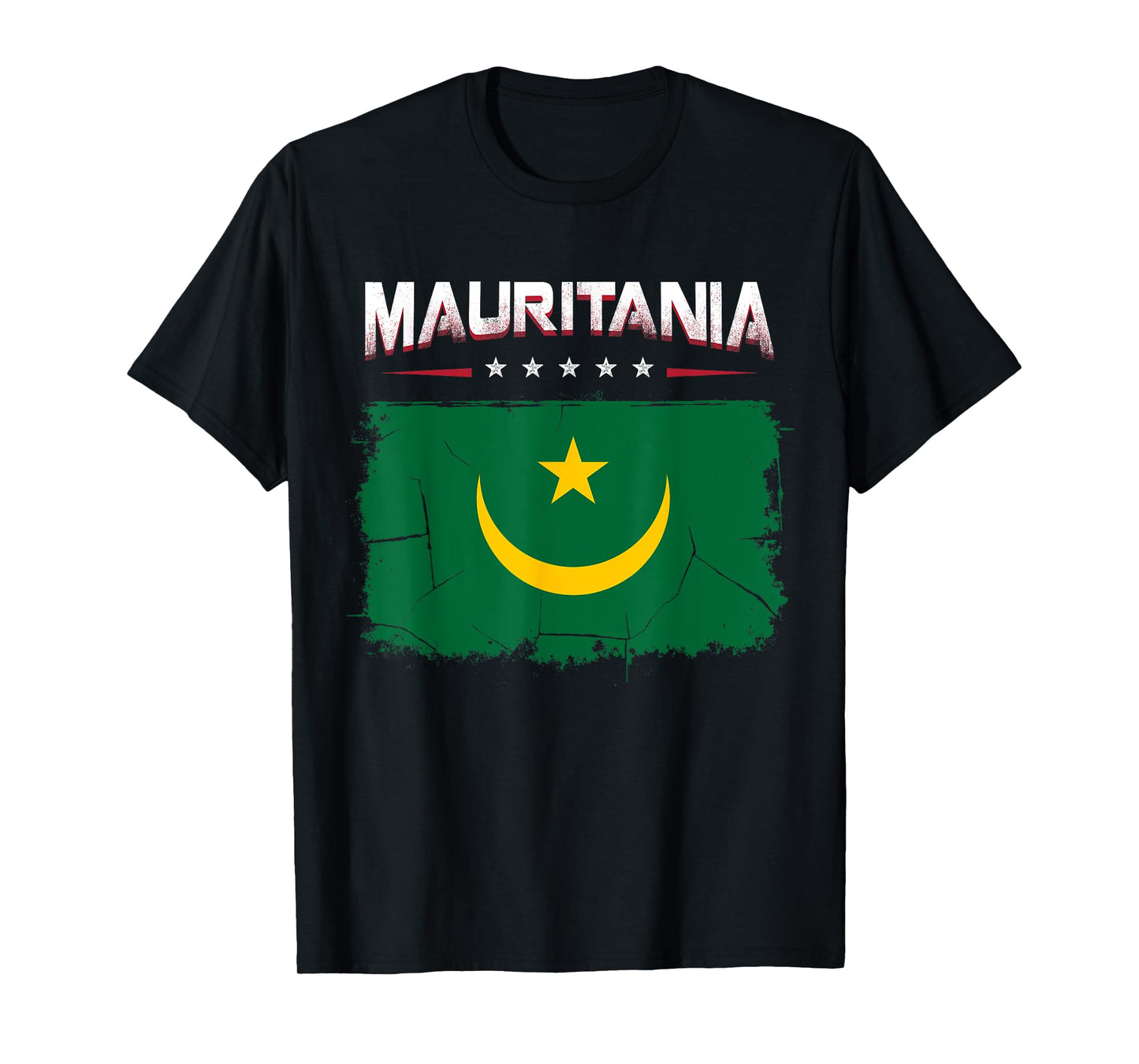 Patriotic Vintage Mauritanian Flag Mauritania T-Shirt