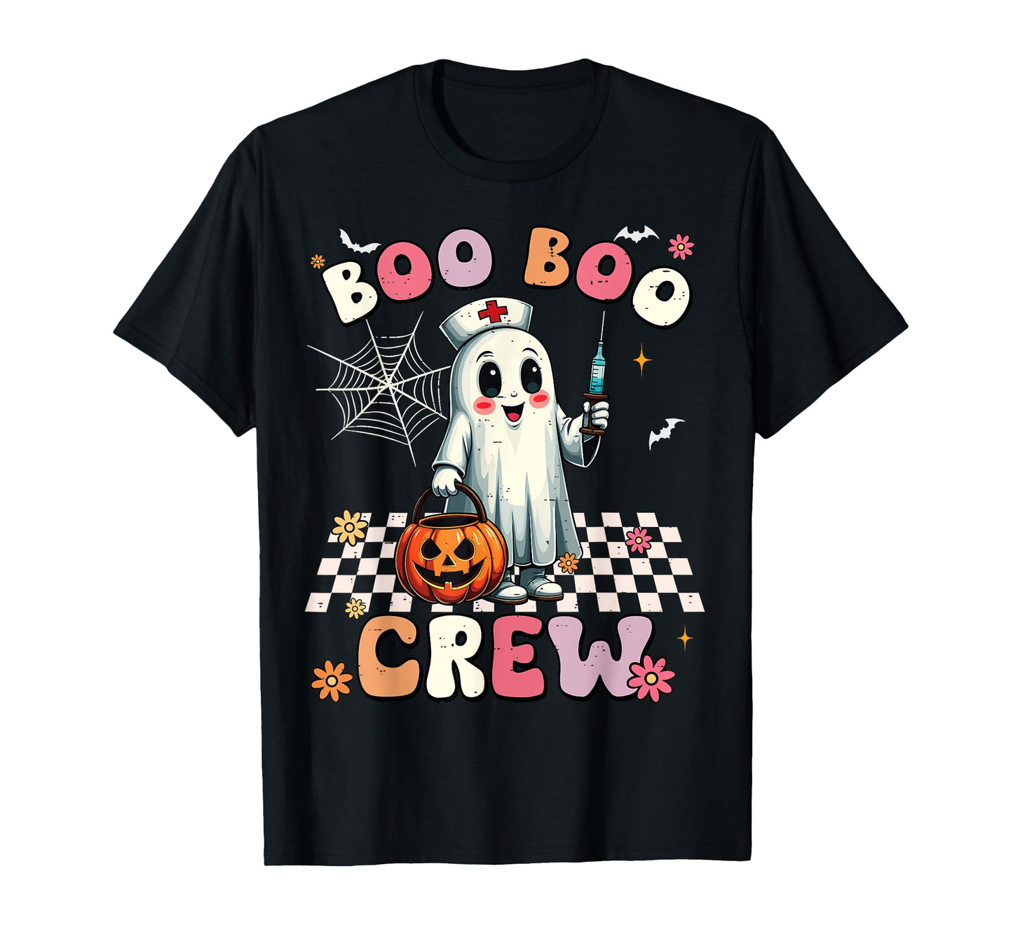 Boo Boo Crew Halloween Ghost Nurse T-Shirt