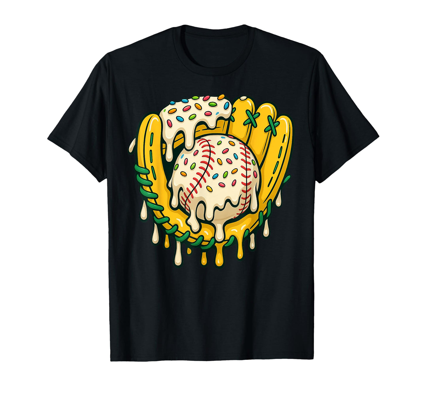 Baseball Drip Team for Boys and Girls Ice Cream Cool T-Shirt