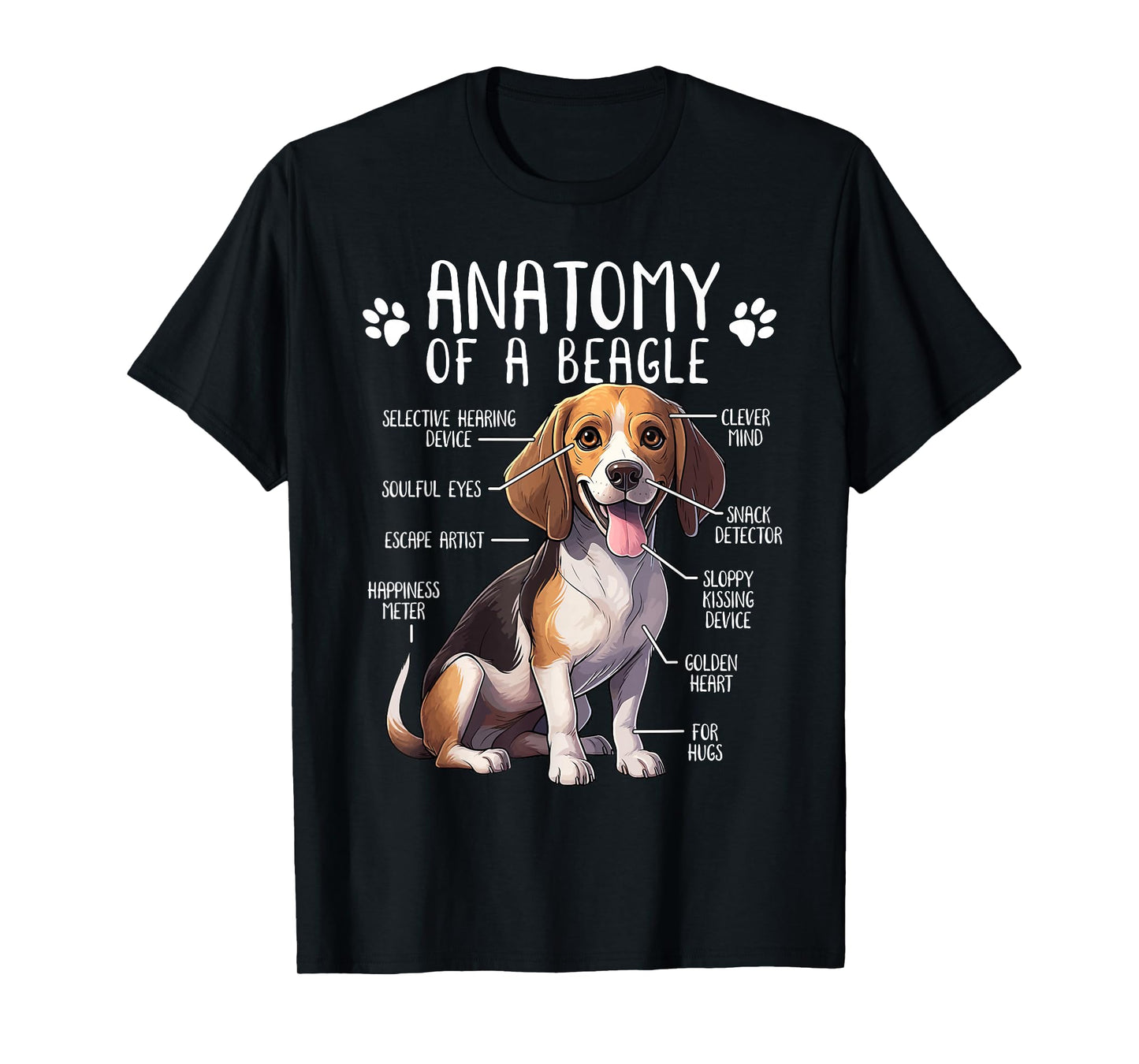 Funny Beagle Anatomy of A Beagle Dog Owner Cute Pet Lover T-Shirt