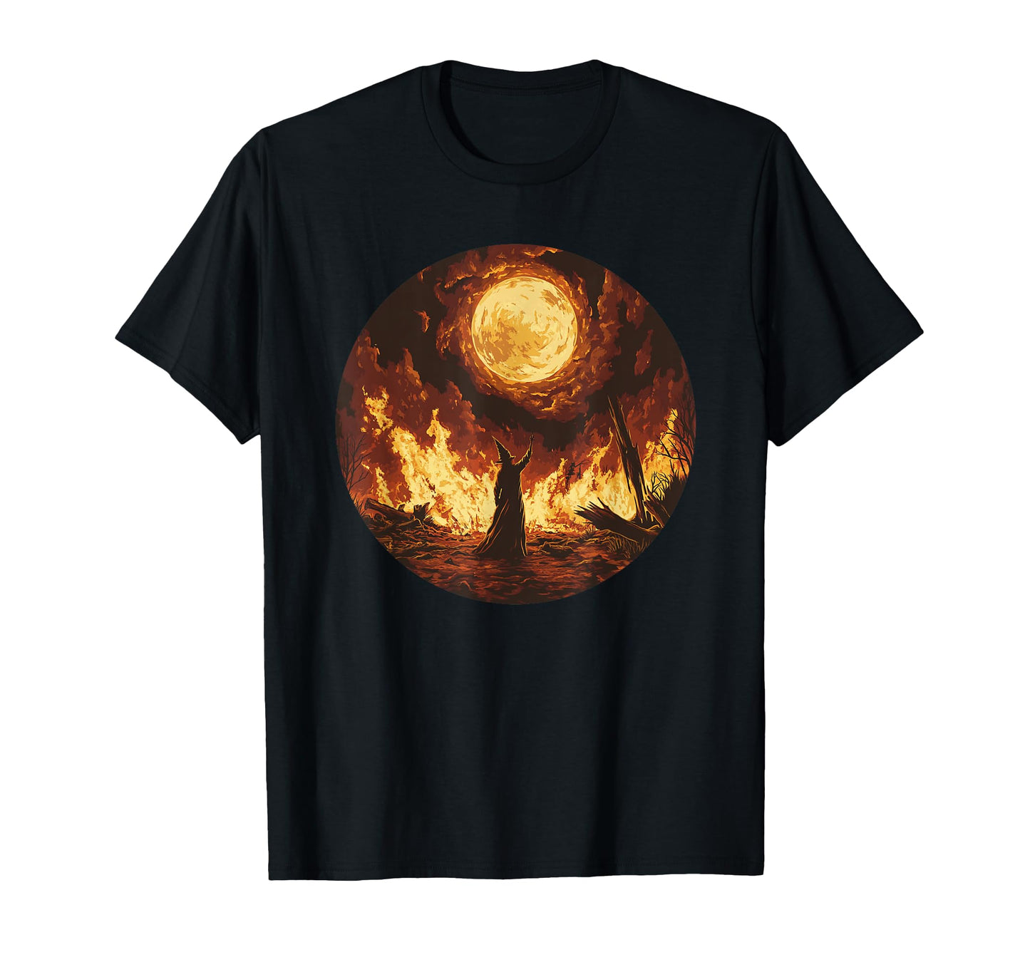 A Witch’s Charm and Bonfire Light on Walpurgis Night T-Shirt