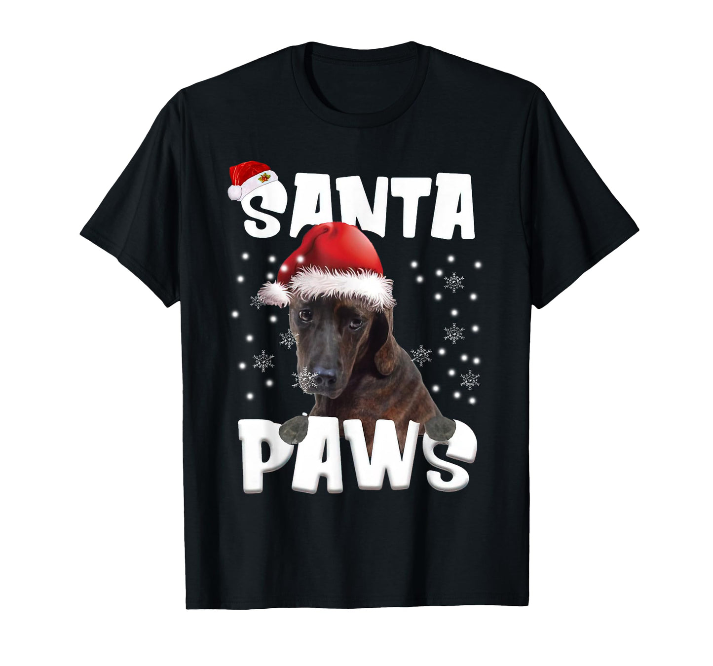 Funny Plott Hound Christmas Lights Tree Dog Lover Xmas Men Women T-Shirt