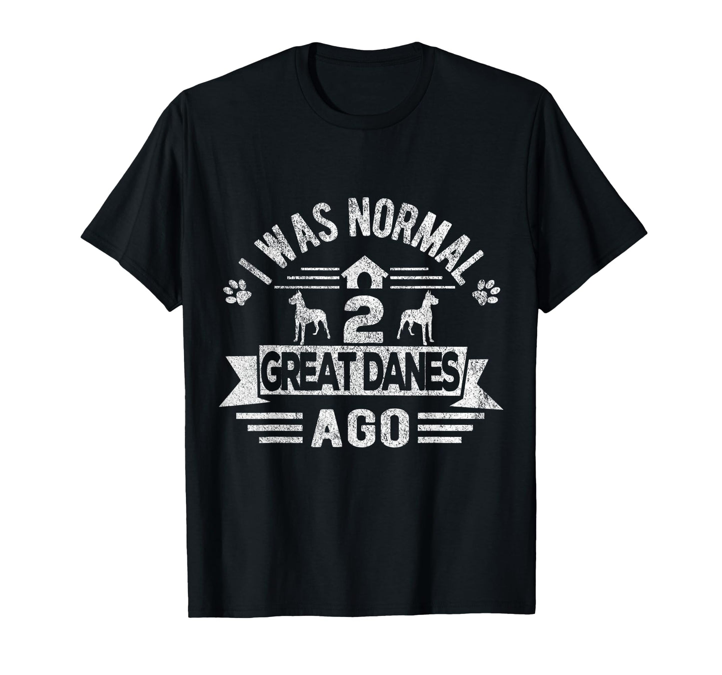 Funny Two Great Danes Dog Owner Great Dane Mom Retro T-Shirt