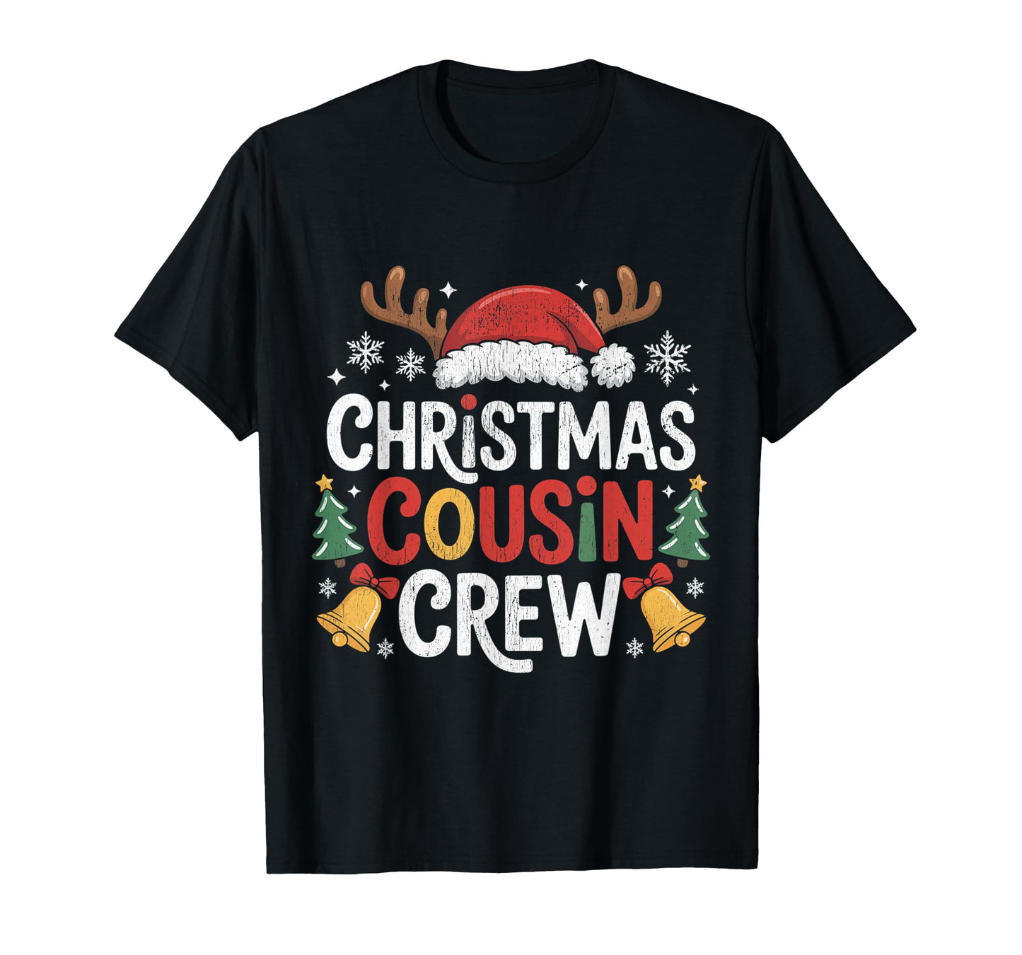 Christmas Cousin Crew Pajamas Kids Girls Toddler Matching T-Shirt