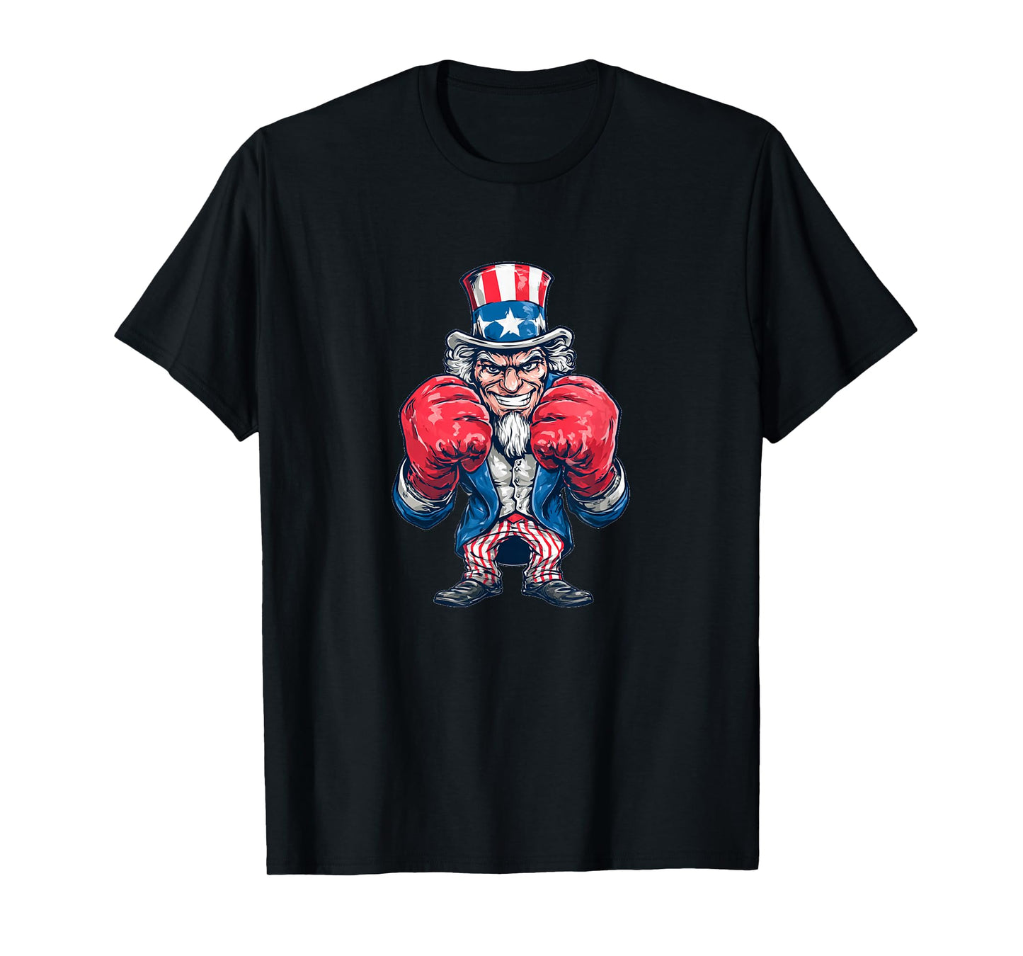 Awesome Boxing Uncle Costume with US Colors for Ring Lovers T-Shirt
