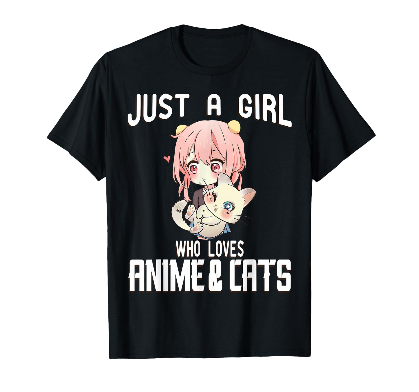 Just a Girl who Loves Anime and Cats Lover for Teen T-Shirt