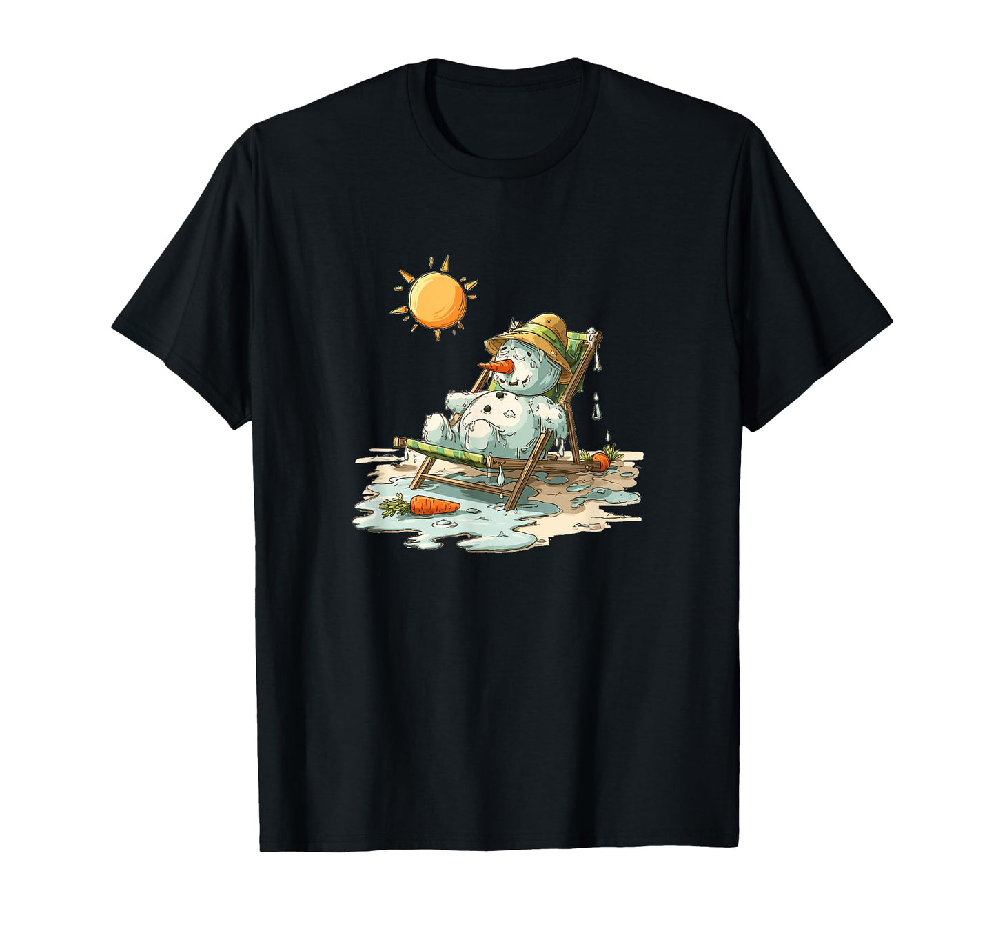 Pretty Sunbath Snowman Look for Boys and Girls T-Shirt